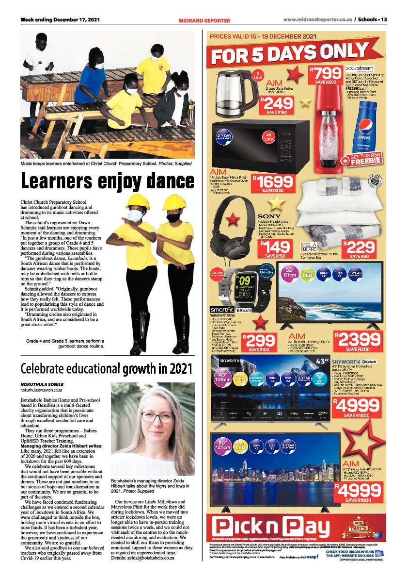 Midrand Reporter 17 December 2021 page 13