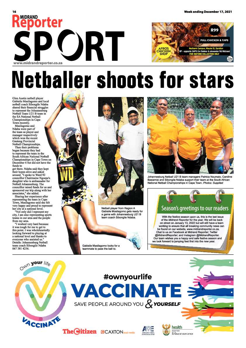 Midrand Reporter 17 December 2021 page 16
