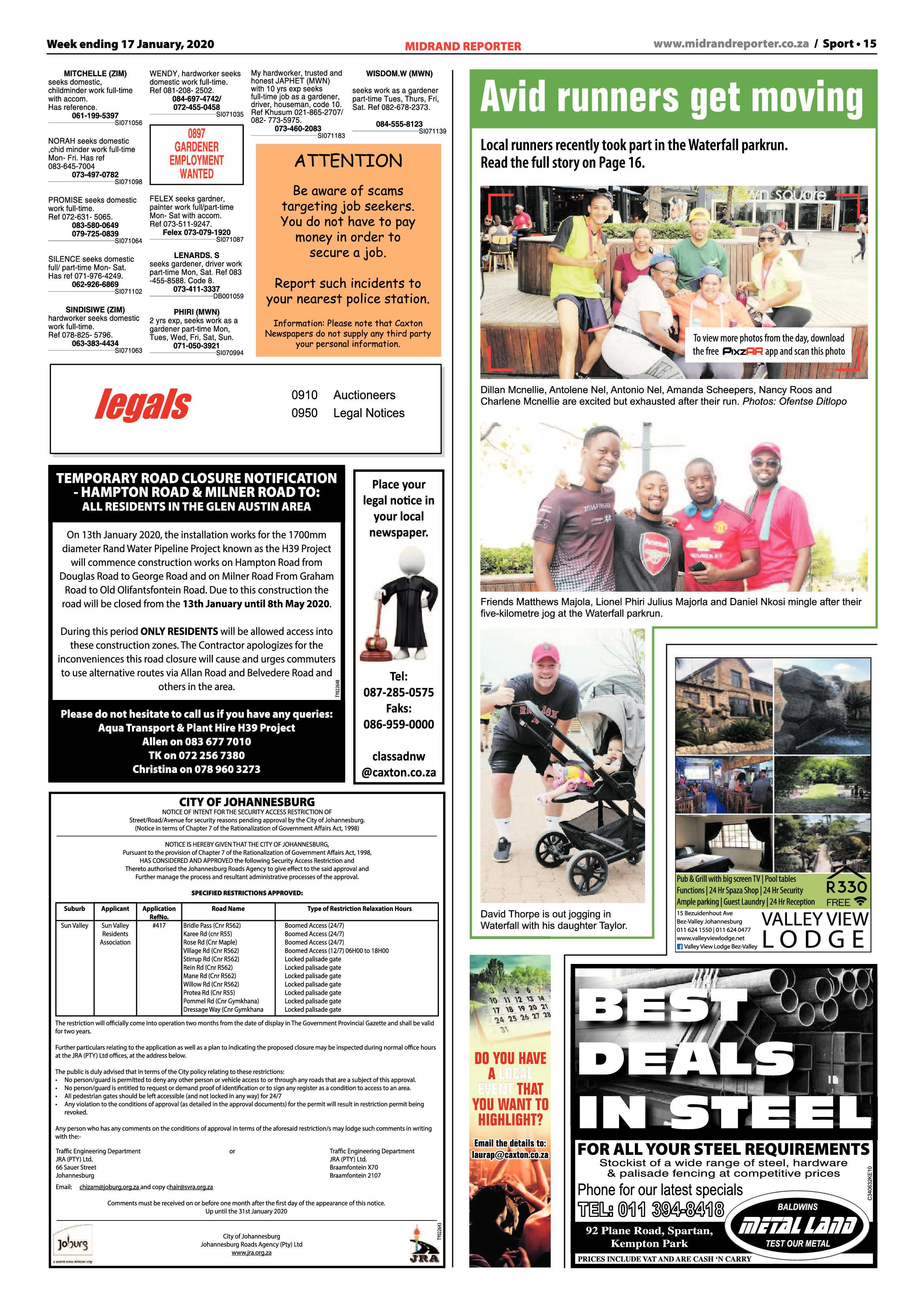 Midrand Reporter 17 January 2020 page 15