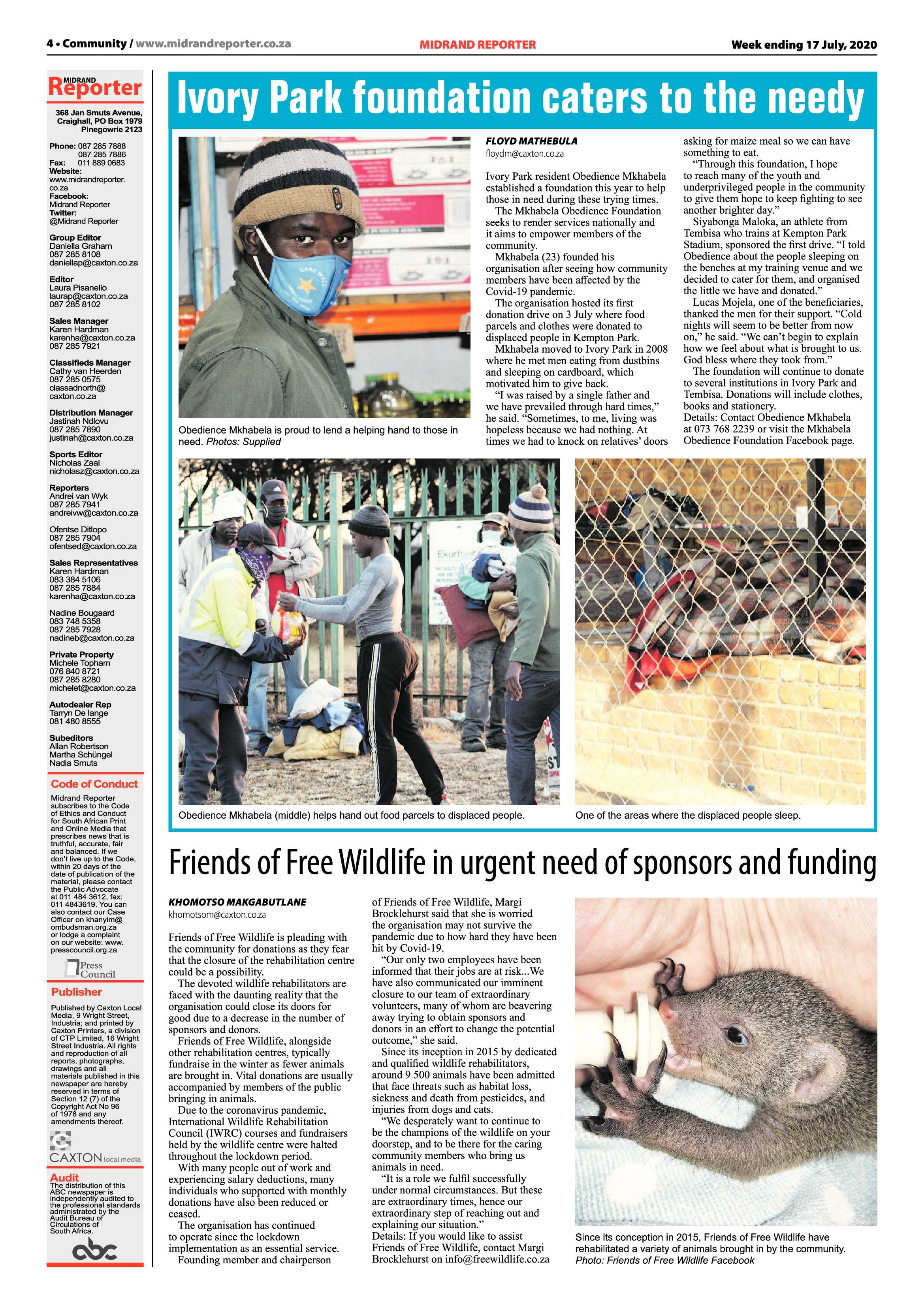 Midrand Reporter 17 July 2020 page 4