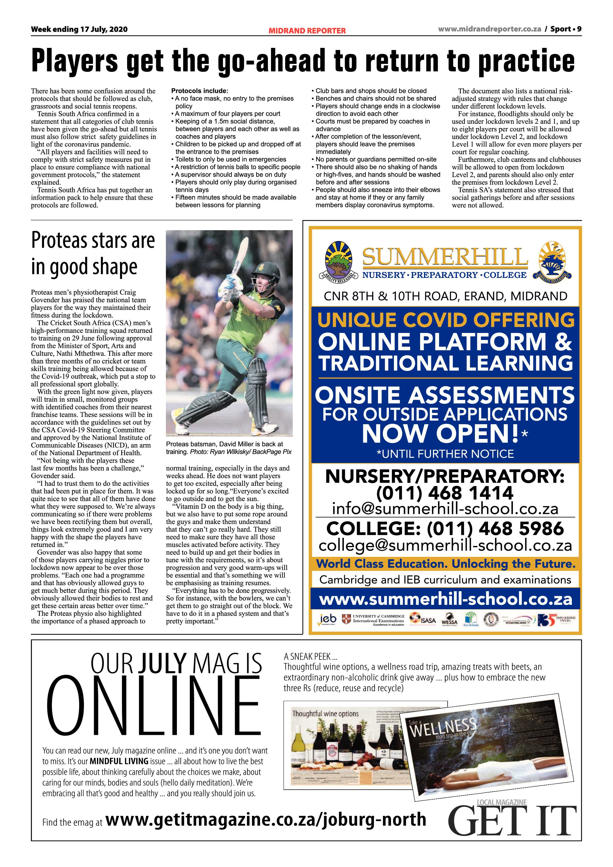 Midrand Reporter 17 July 2020 page 9