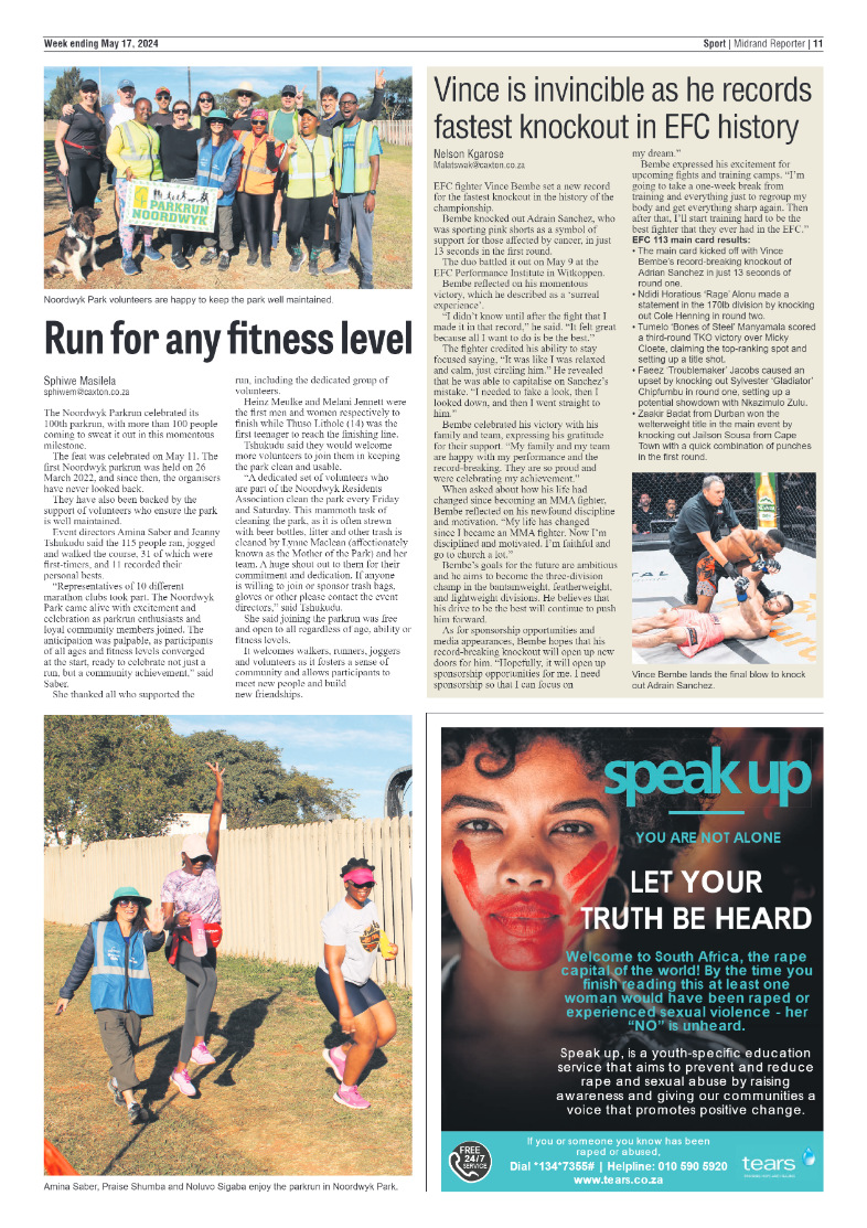 Midrand Reporter 17 May 2024 page 11