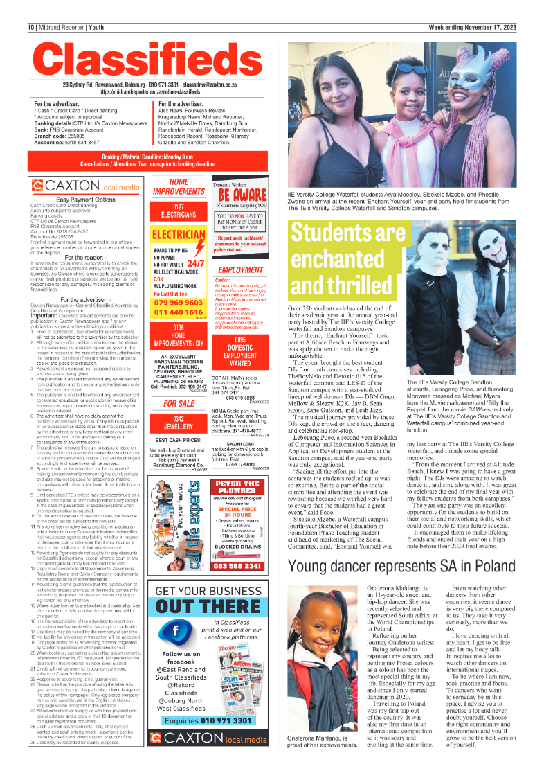 Midrand Reporter 17 November 2023 page 10