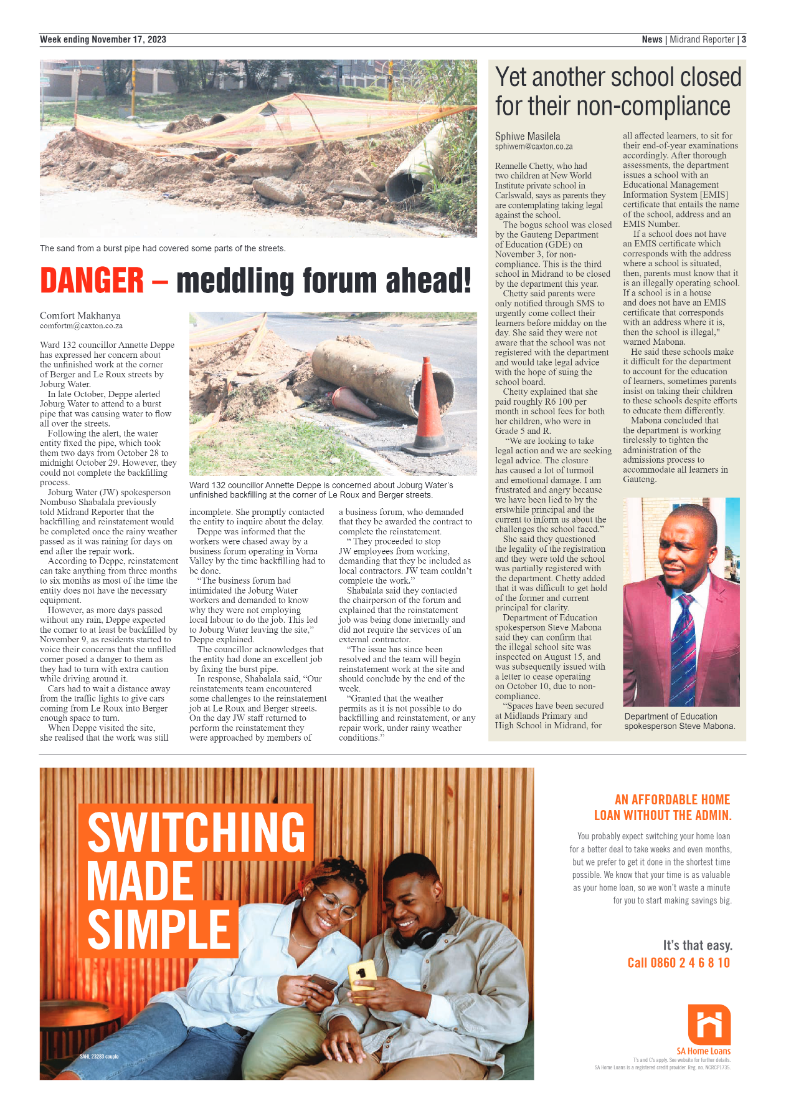 Midrand Reporter 17 November 2023 page 3