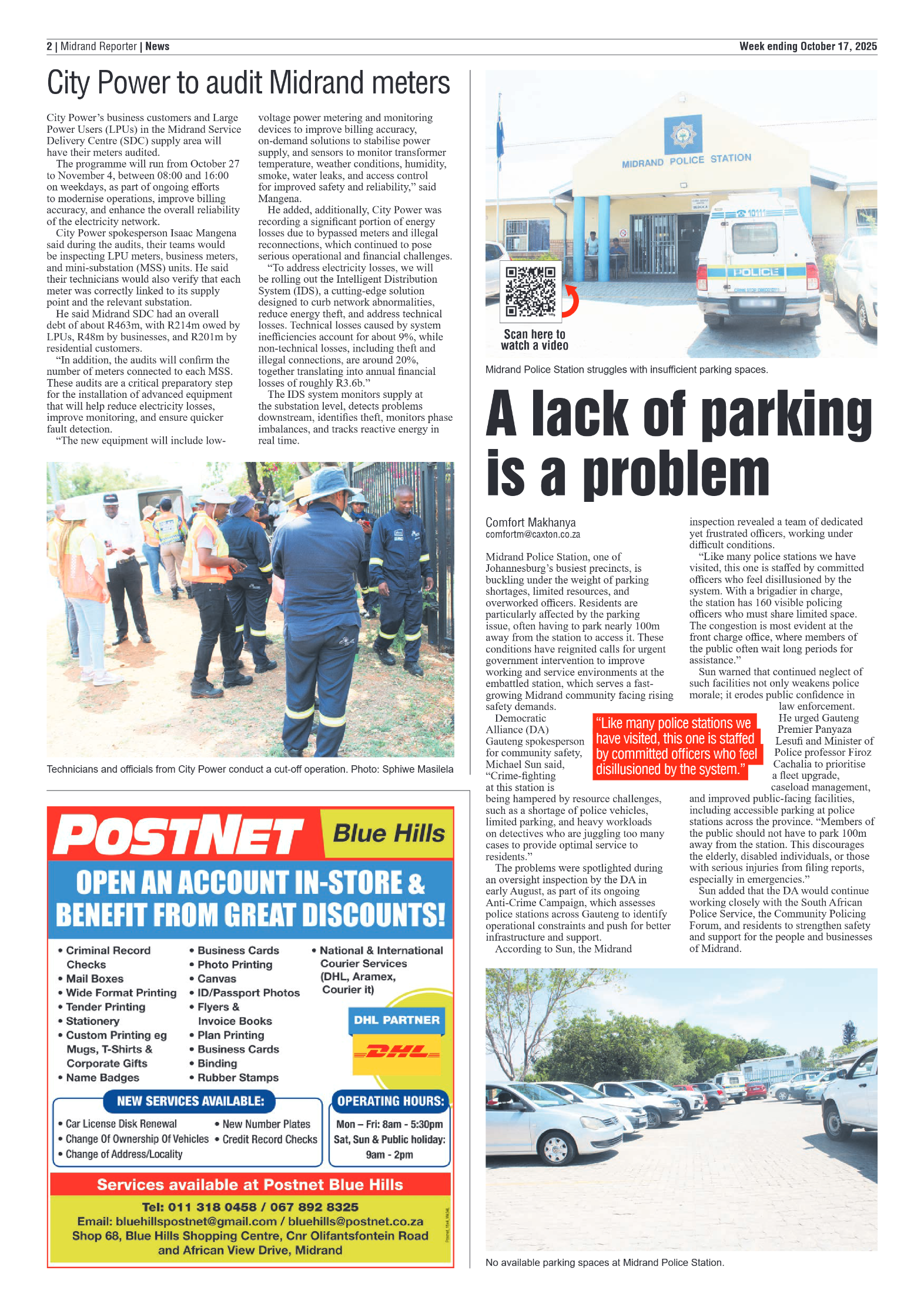 Midrand Reporter 17 October 2025 page 2