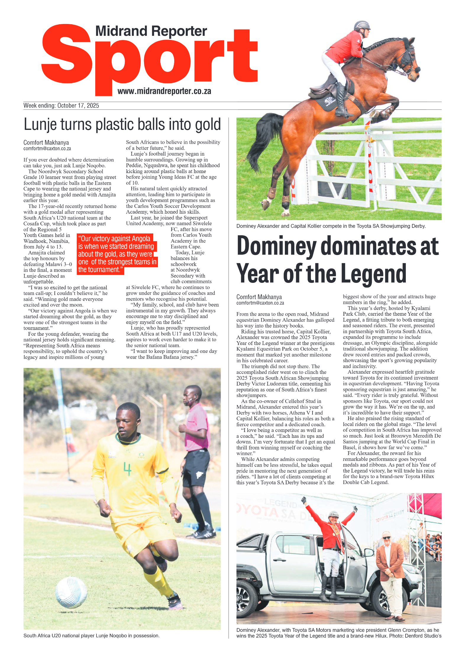 Midrand Reporter 17 October 2025 page 8