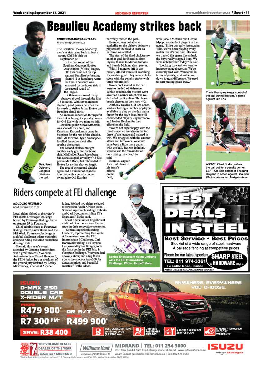 Midrand Reporter 17 September 2021 page 11