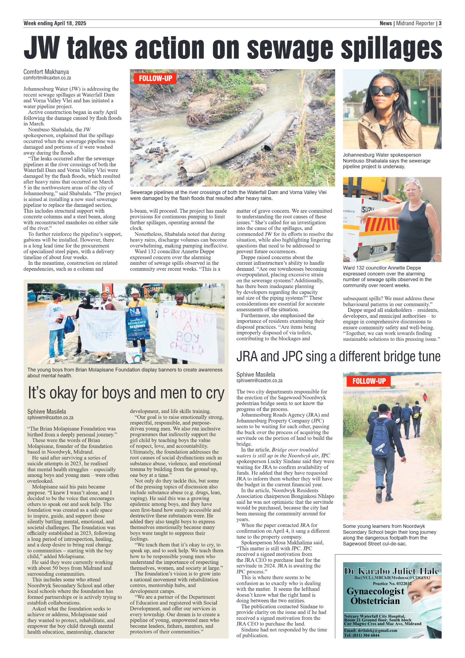 Midrand Reporter 18 April 2025 page 3