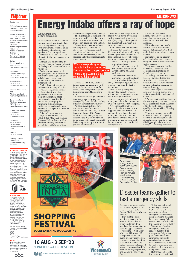 Midrand Reporter 18 August 2023 page 2