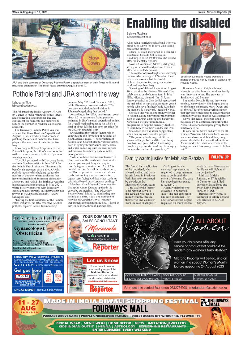 Midrand Reporter 18 August 2023 page 3