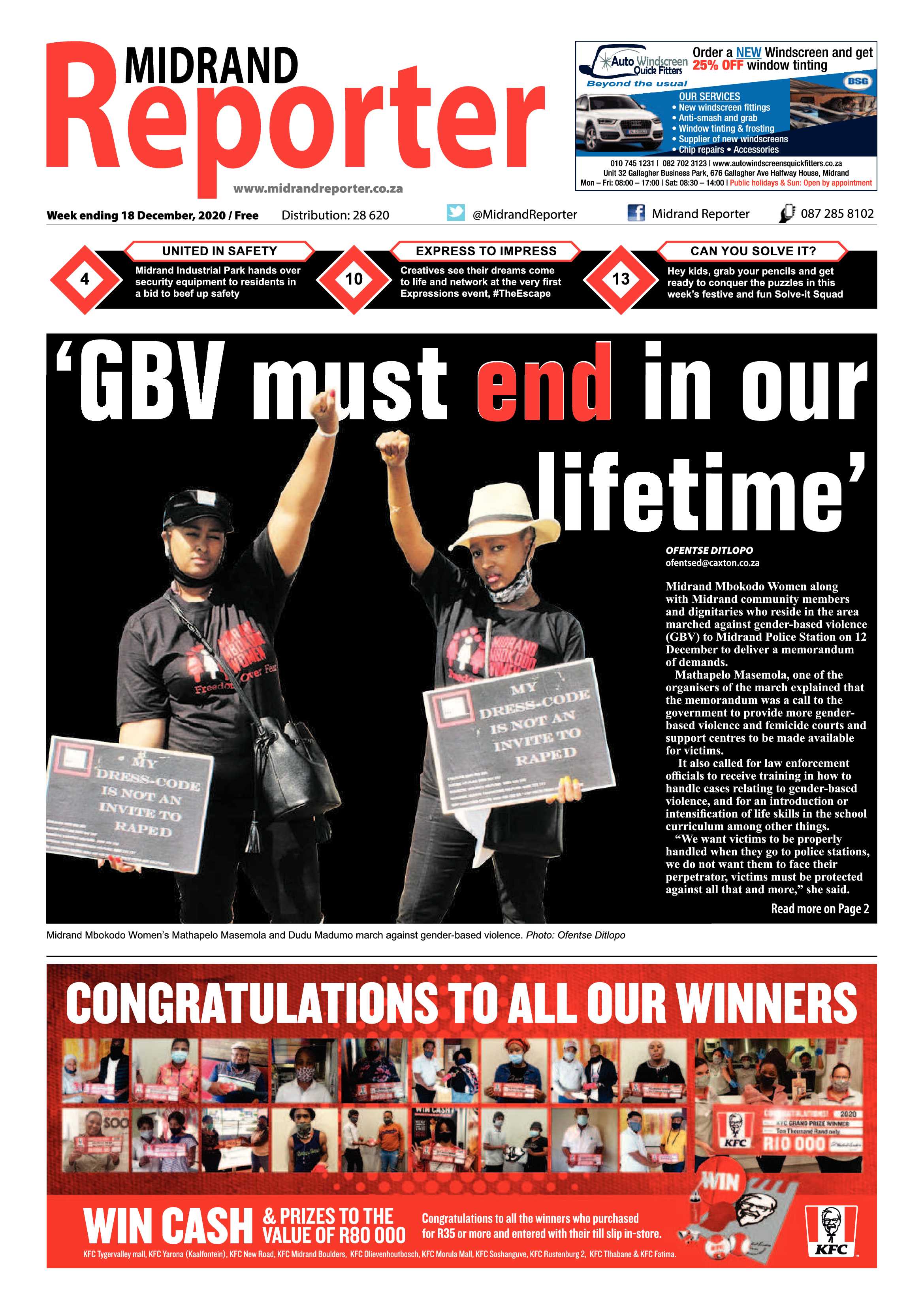 Midrand Reporter 18 December 2020 page 1