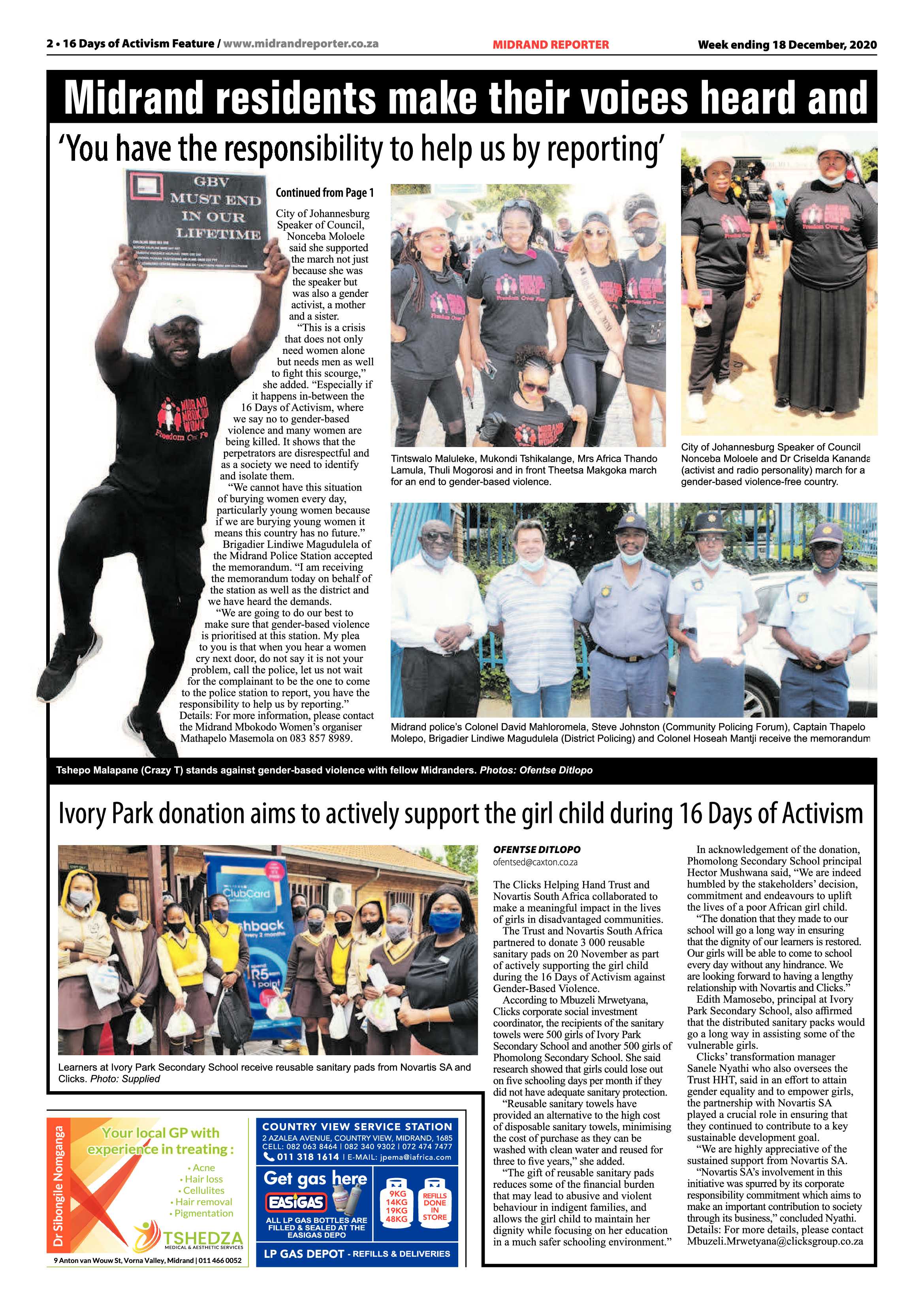 Midrand Reporter 18 December 2020 page 2