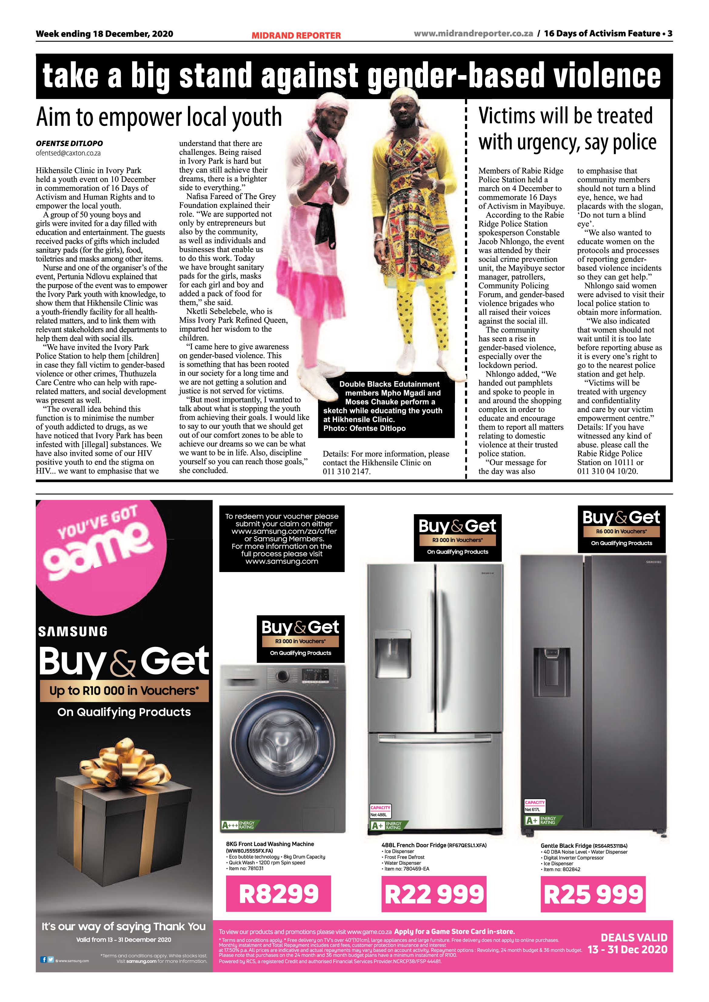 Midrand Reporter 18 December 2020 page 3