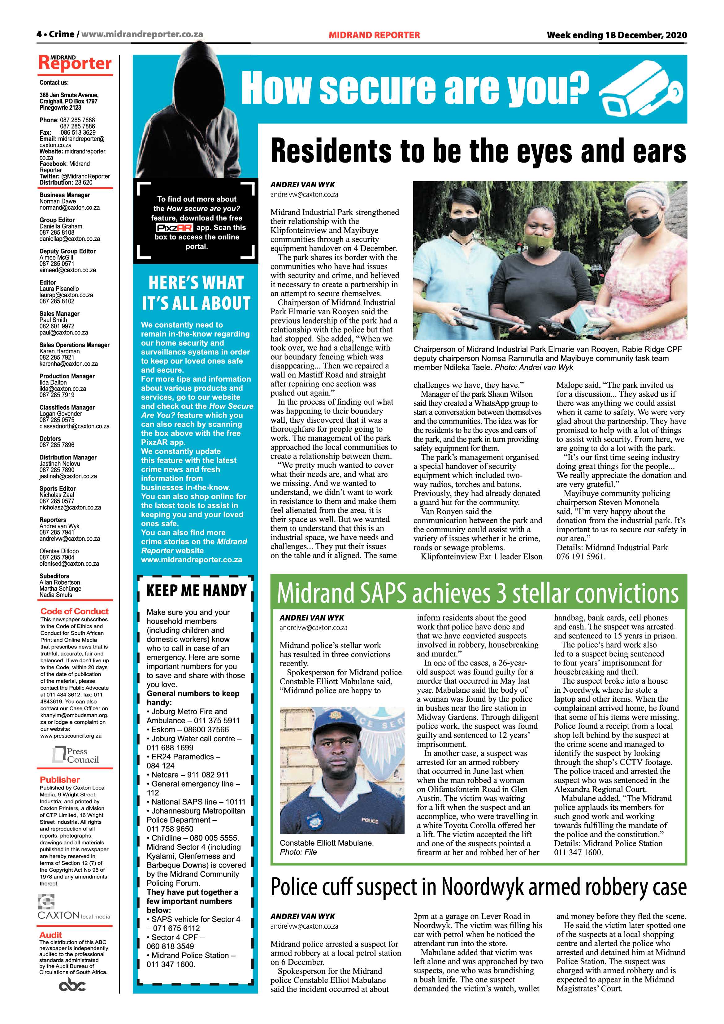 Midrand Reporter 18 December 2020 page 4