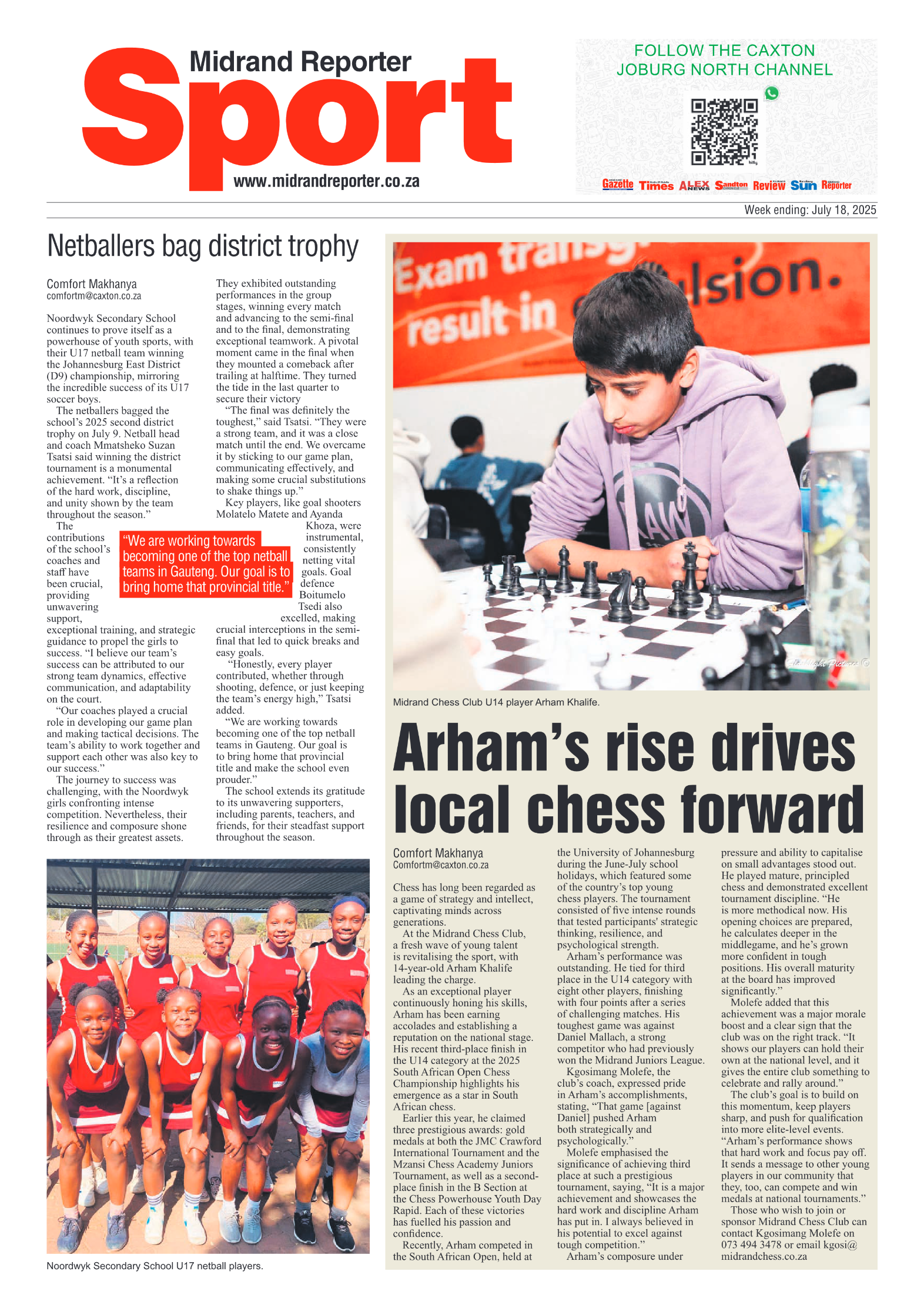Midrand Reporter 18 July 2025 page 8