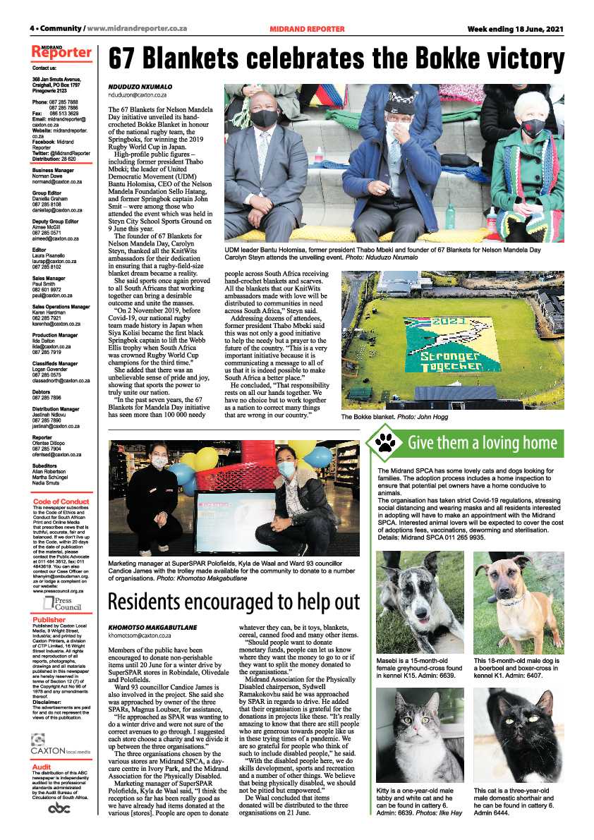 Midrand Reporter 18 June 2021 page 4