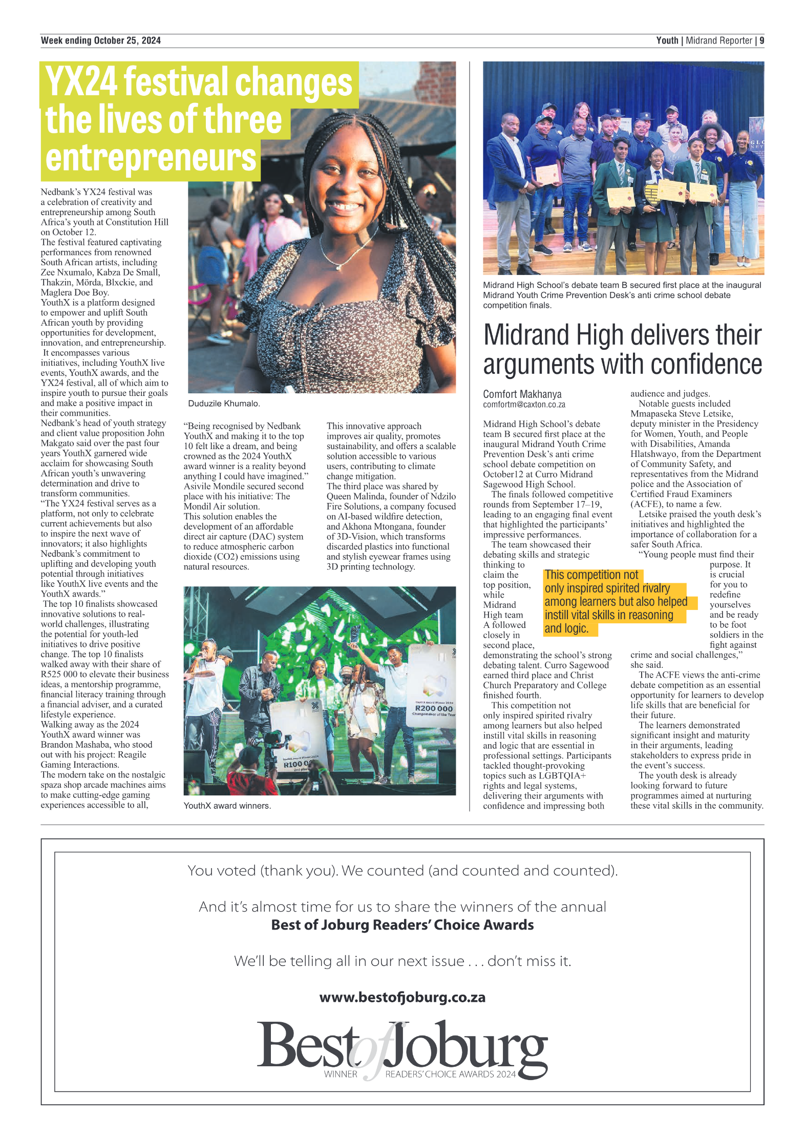 Midrand Reporter 25 October 2024 page 9