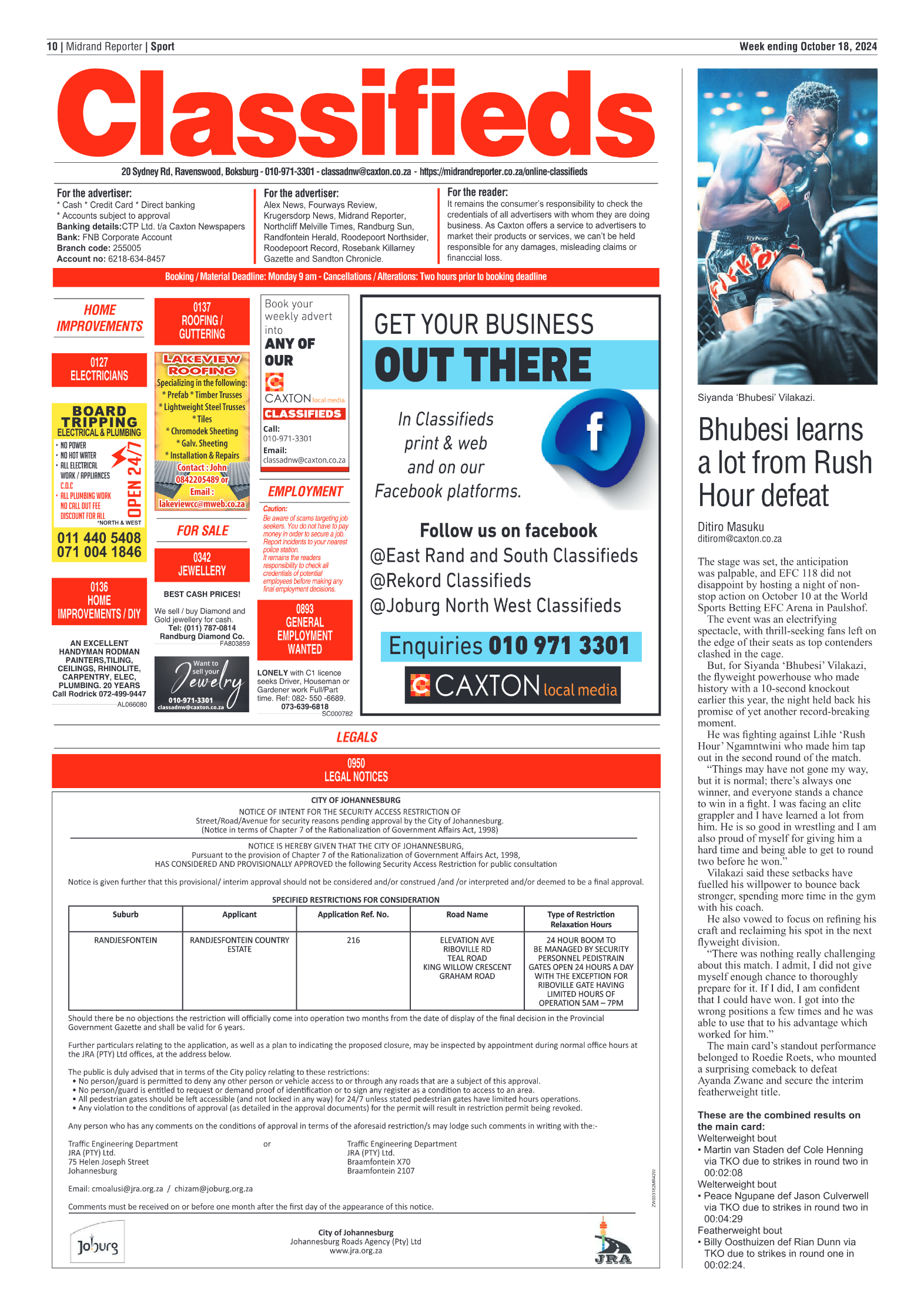 Midrand Reporter 18 October 2024 page 10