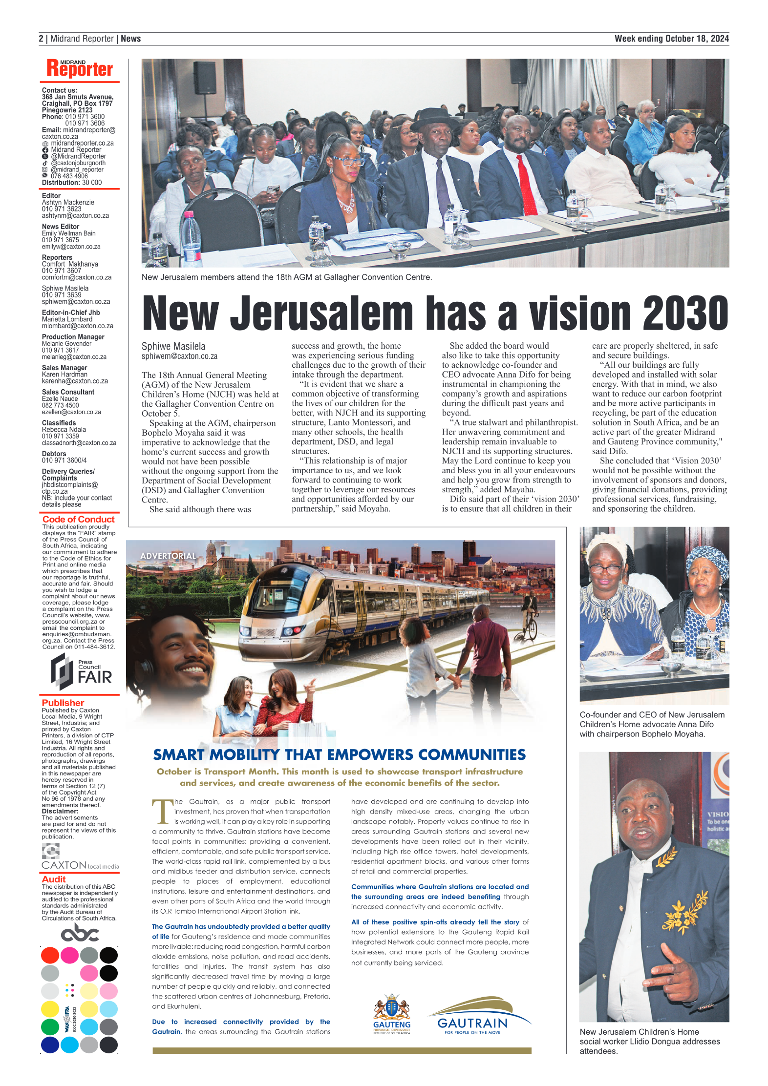 Midrand Reporter 18 October 2024 page 2