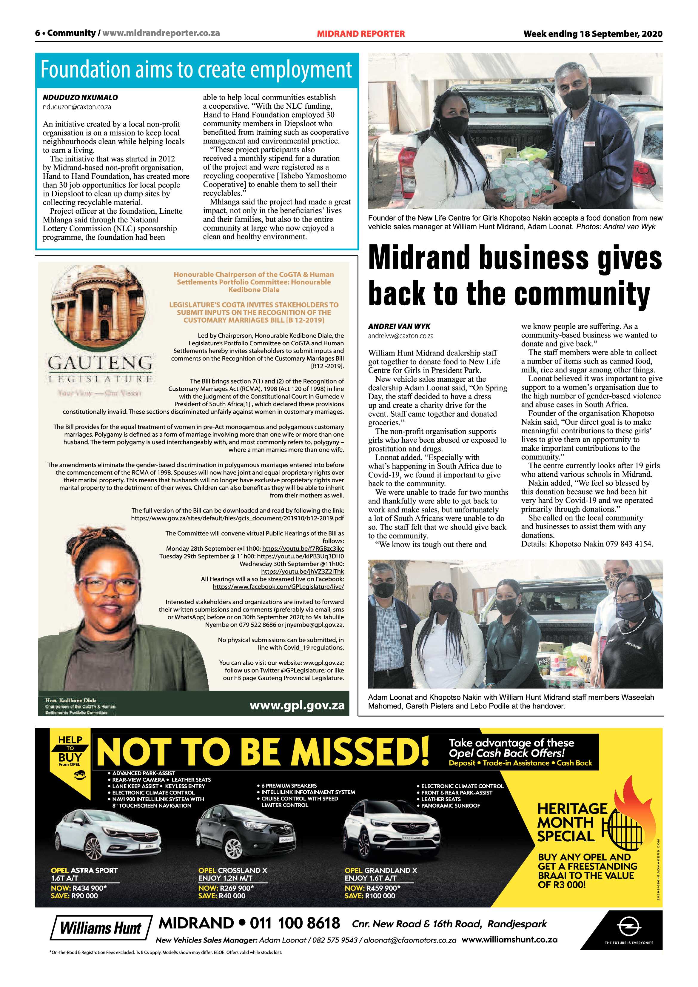 Midrand Reporter 18 September 2020 page 6