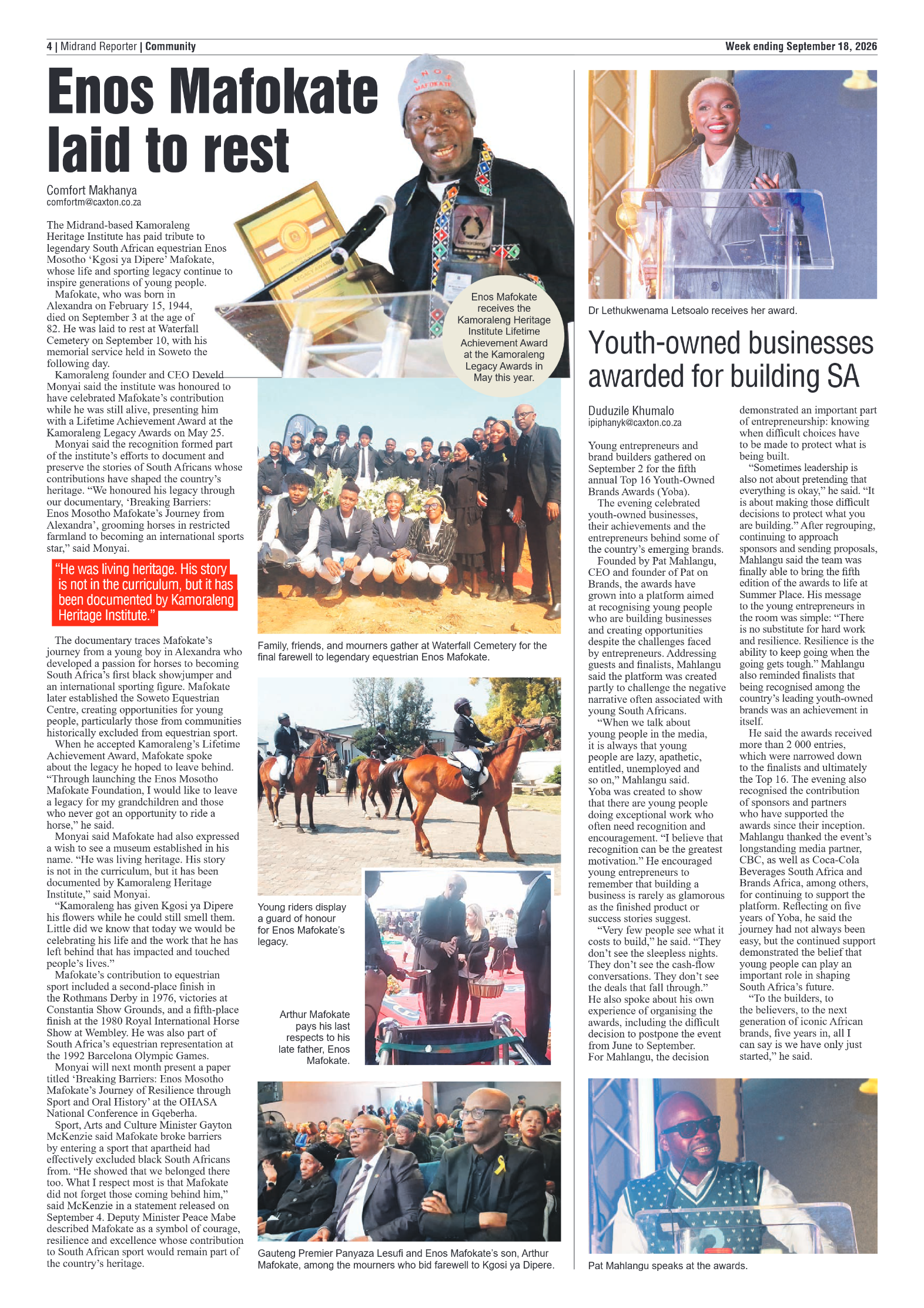 Midrand Reporter 18 September 2026 page 4