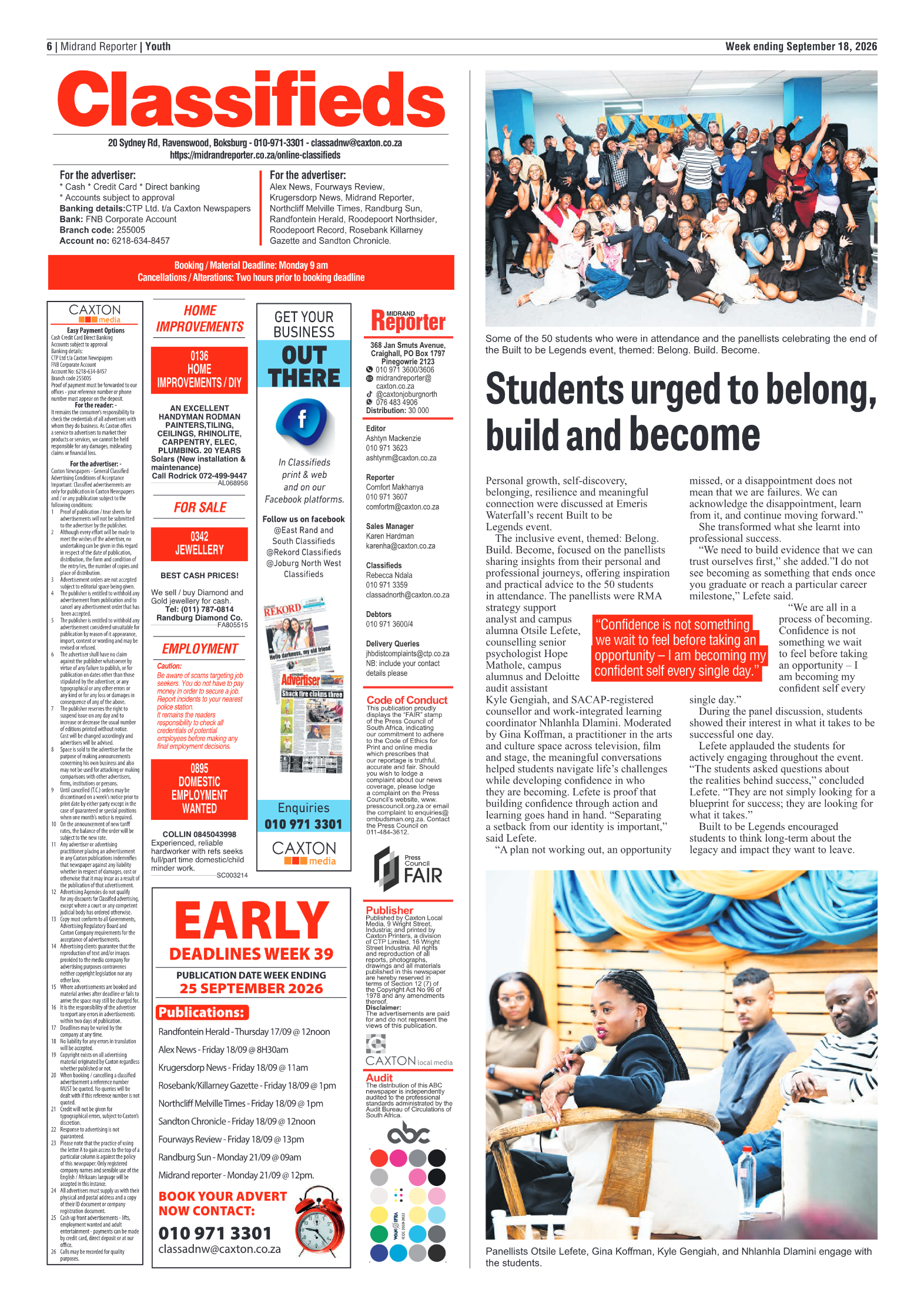 Midrand Reporter 18 September 2026 page 6