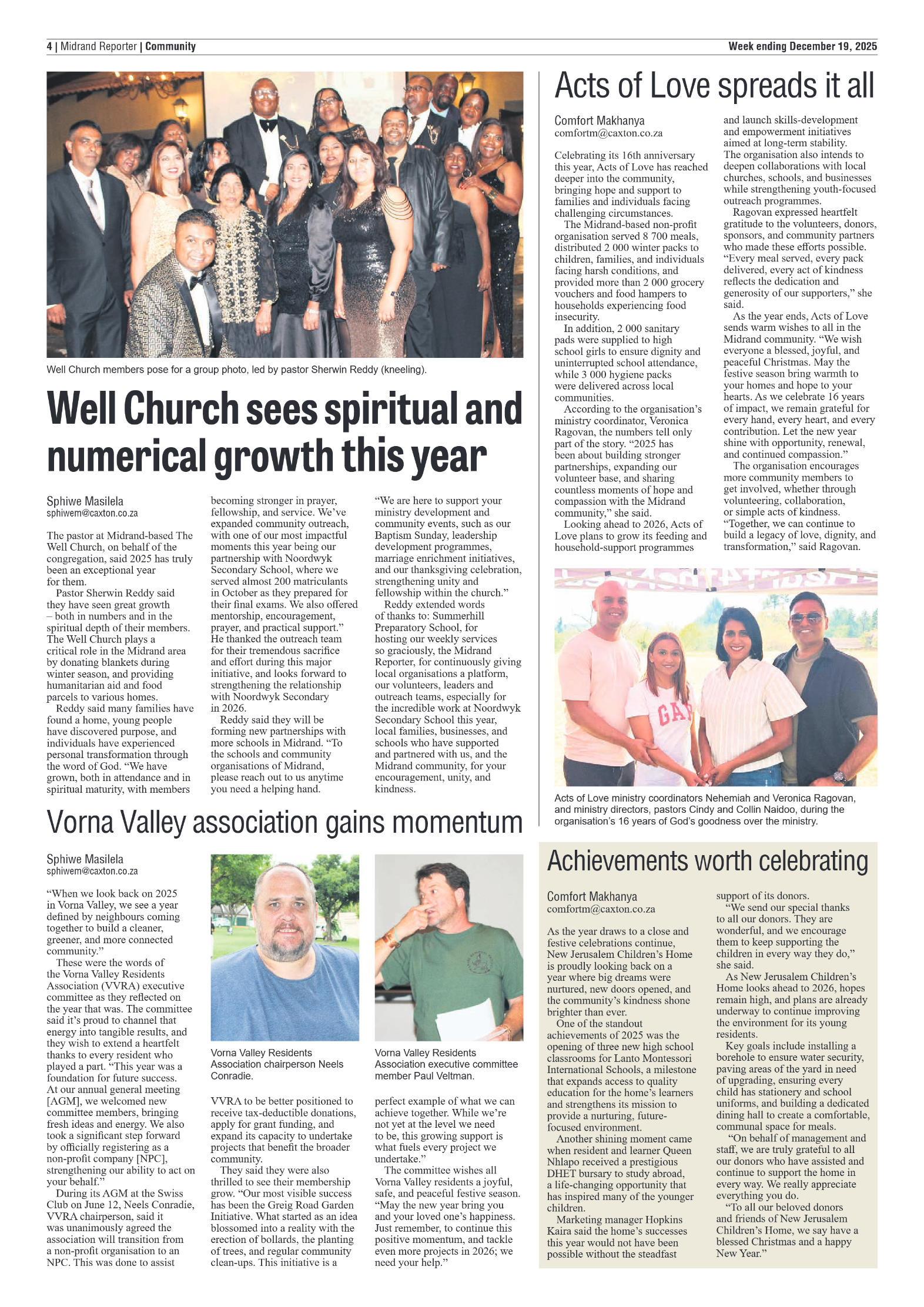 Midrand Reporter 19 December 2025 page 4