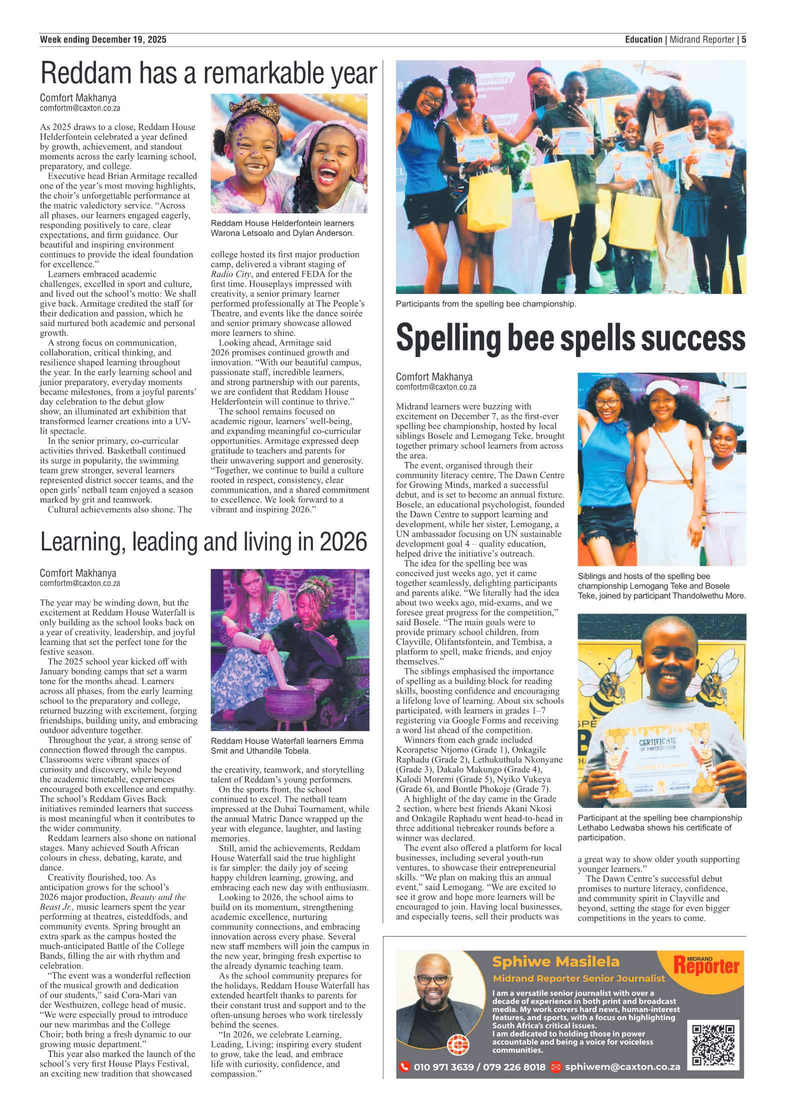 Midrand Reporter 19 December 2025 page 5