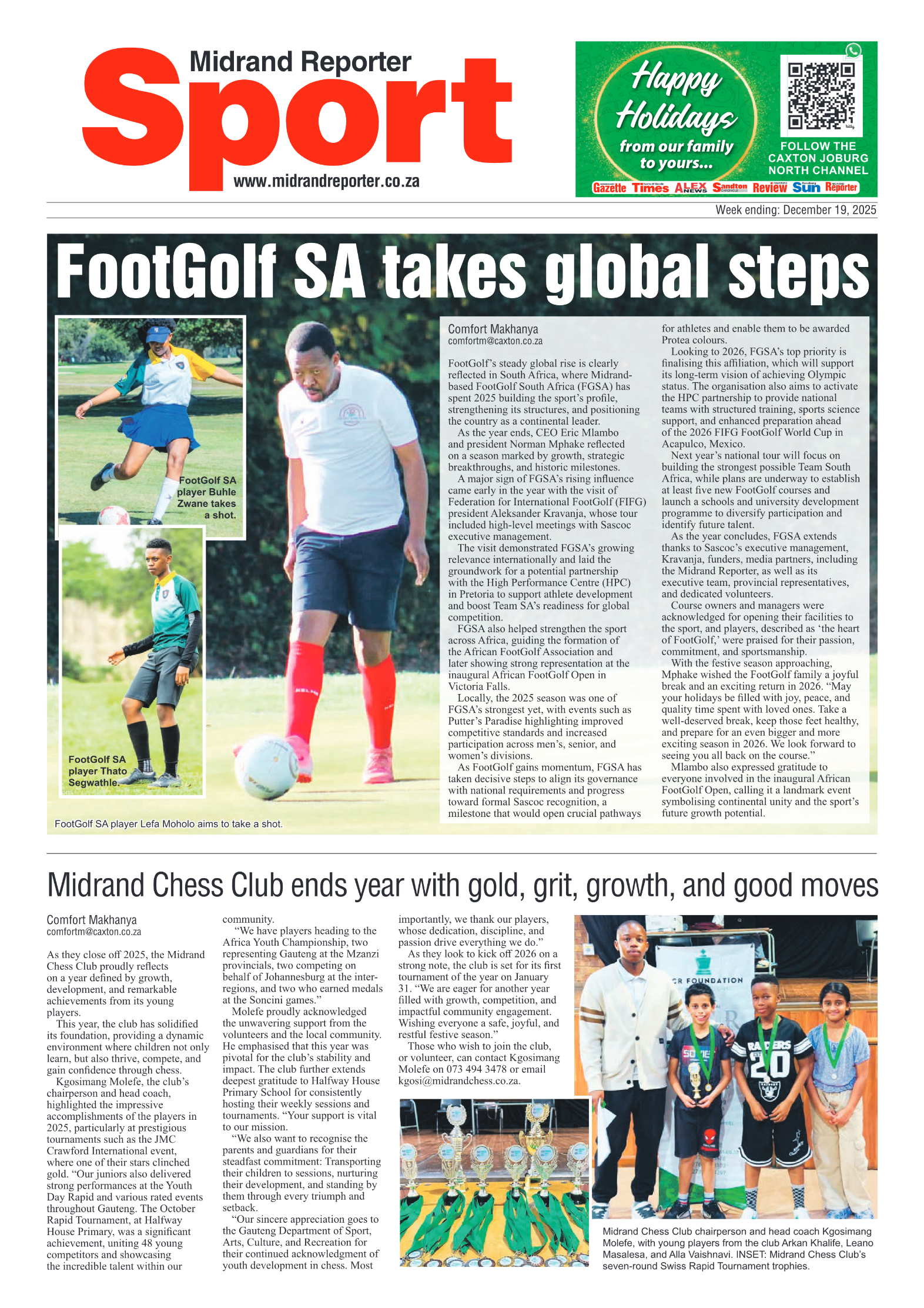 Midrand Reporter 19 December 2025 page 8