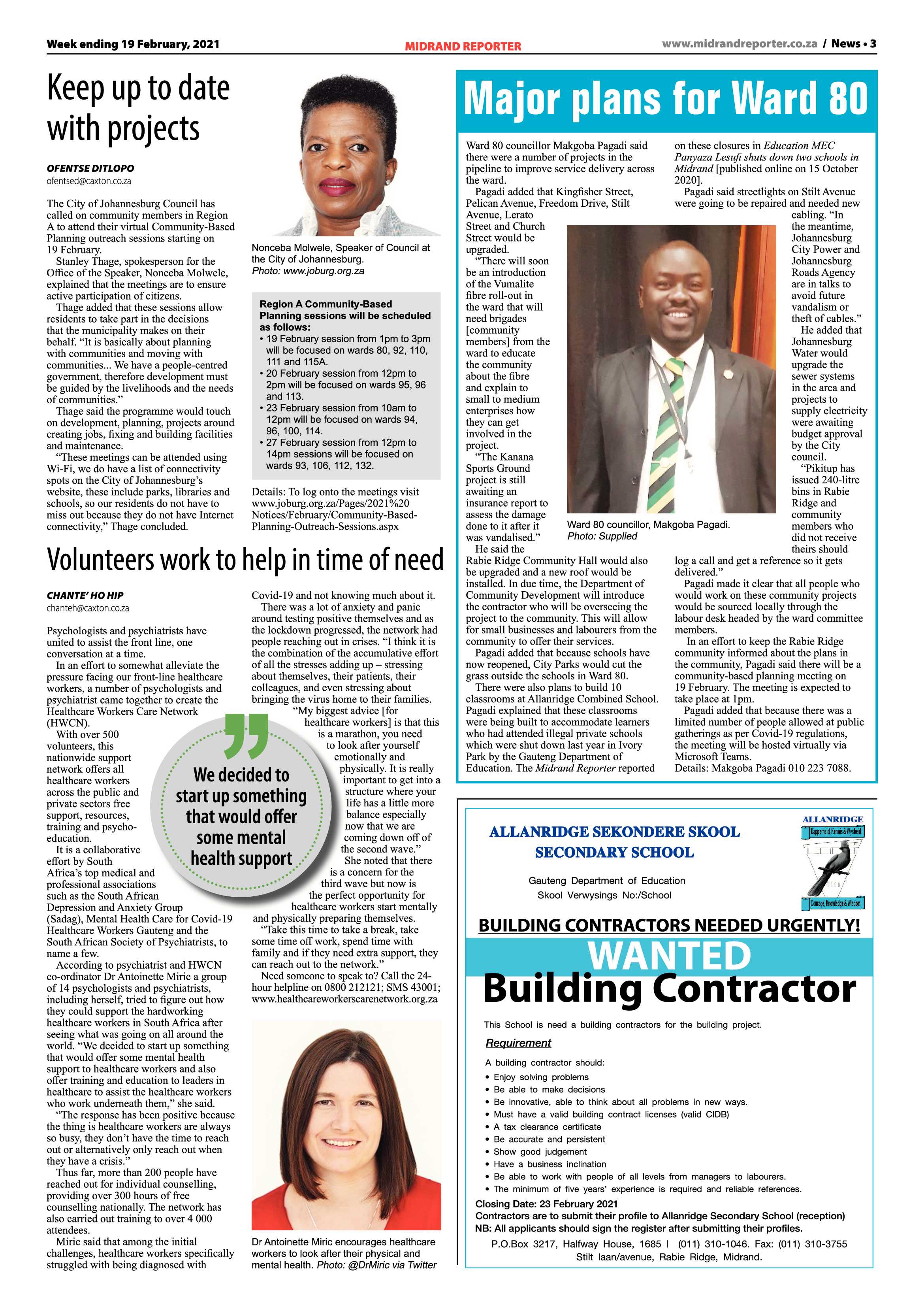 Midrand Reporter 19 February 2021 page 3