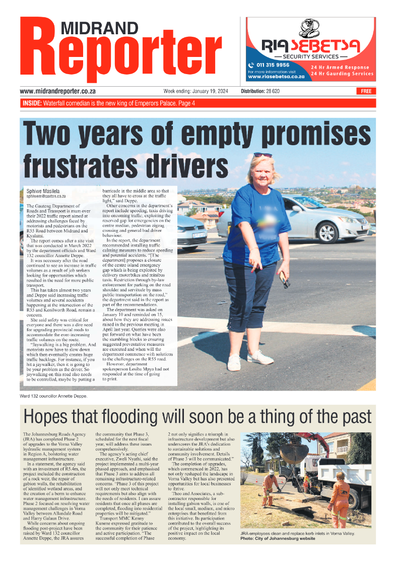 Midrand Reporter 19 Jan 2024 page 1