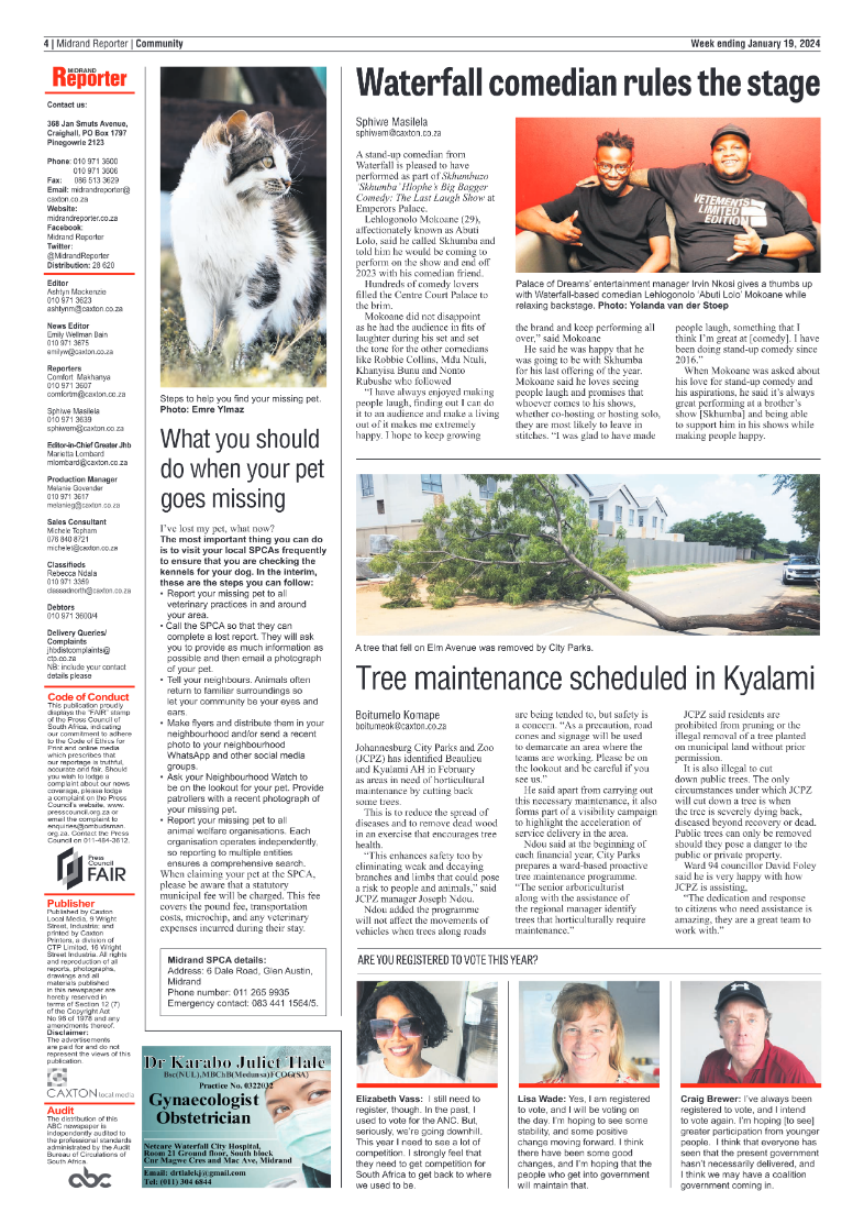 Midrand Reporter 19 Jan 2024 page 4