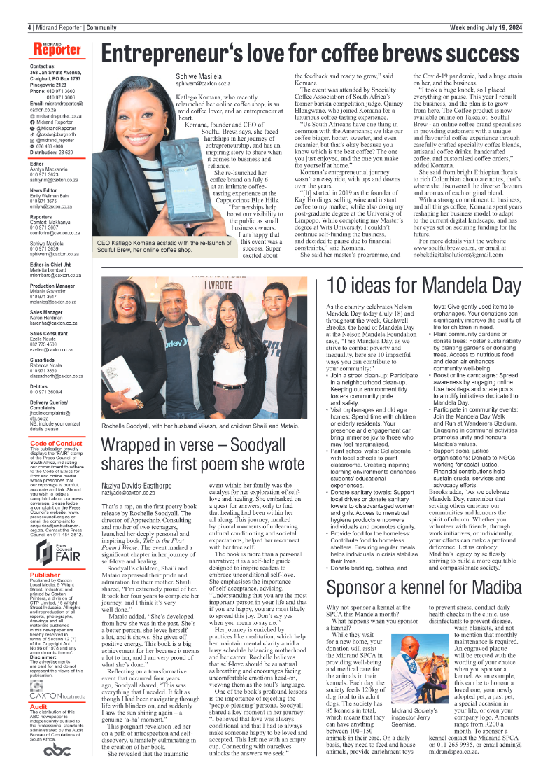 Midrand Reporter 19 July 2024 page 4