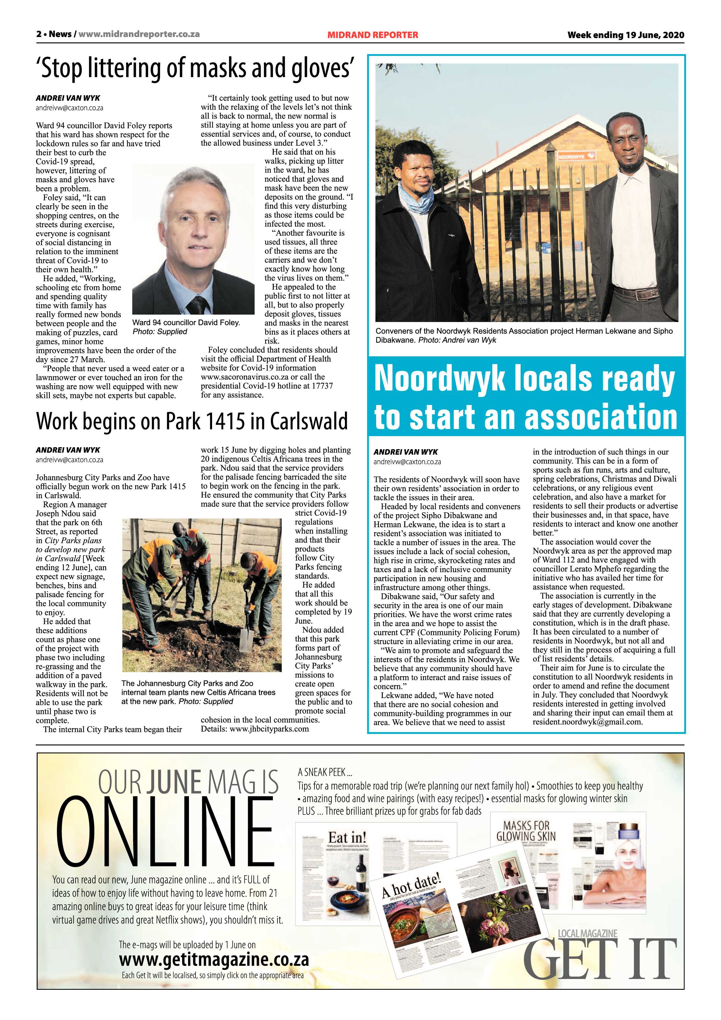 Midrand Reporter 19 June 2020 page 2