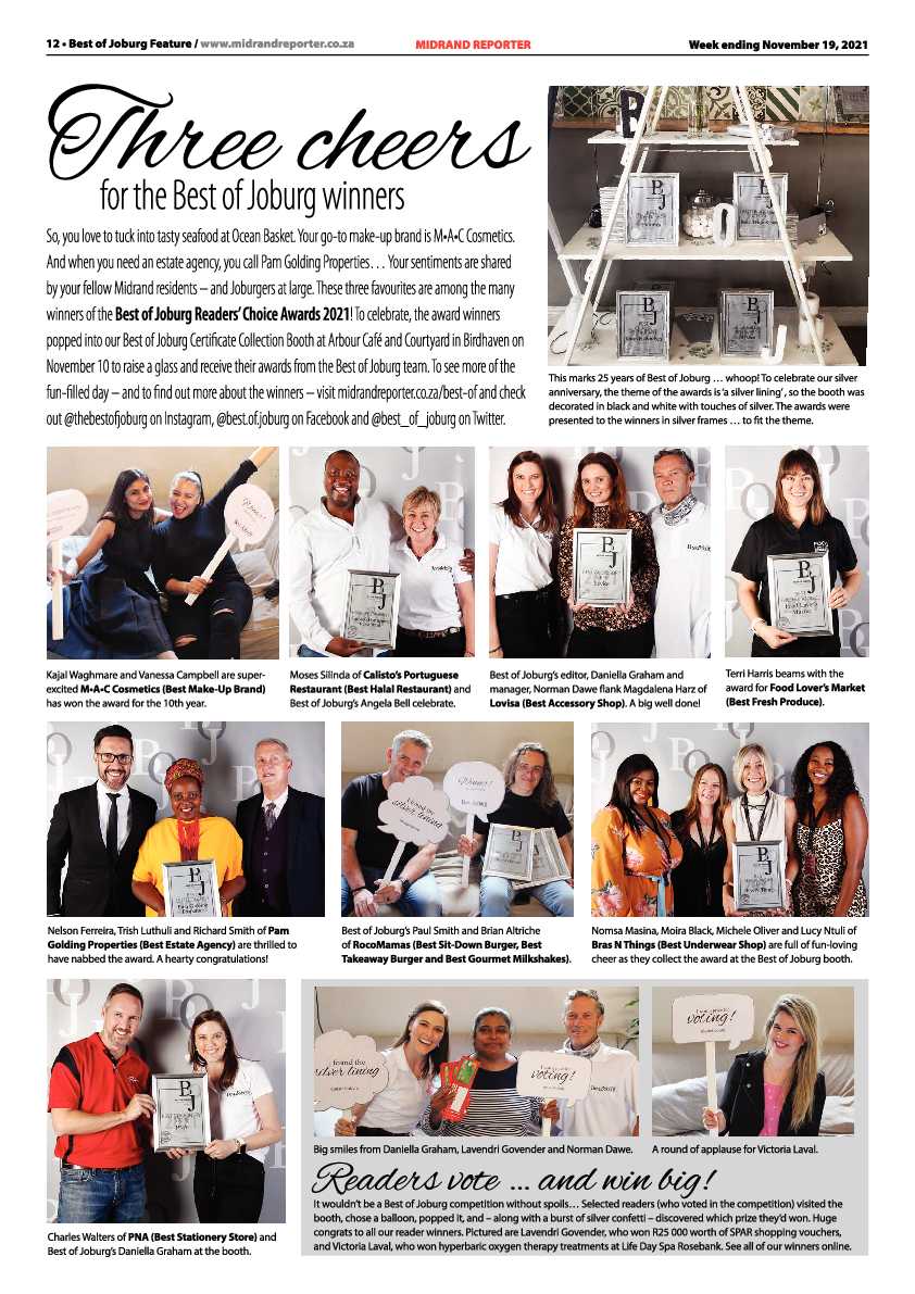 Midrand Reporter  19 November 2021 page 12