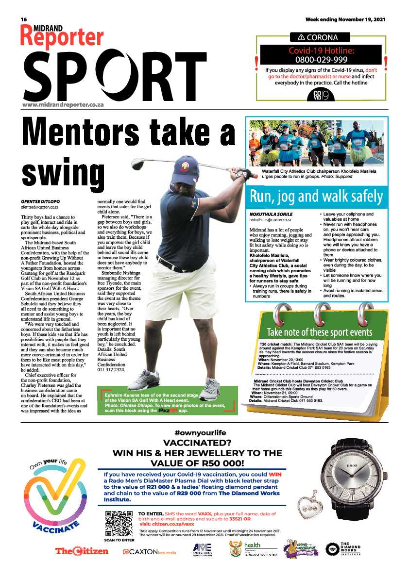 Midrand Reporter  19 November 2021 page 16