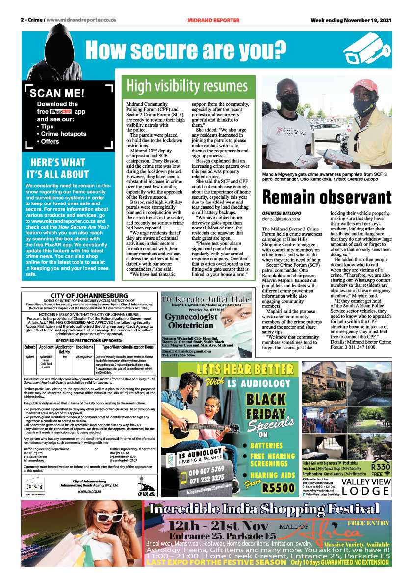 Midrand Reporter  19 November 2021 page 2