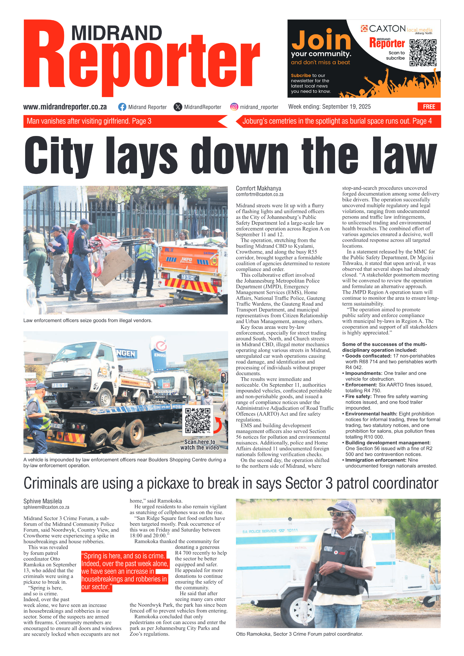 Midrand Reporter 19 September 2025 page 3