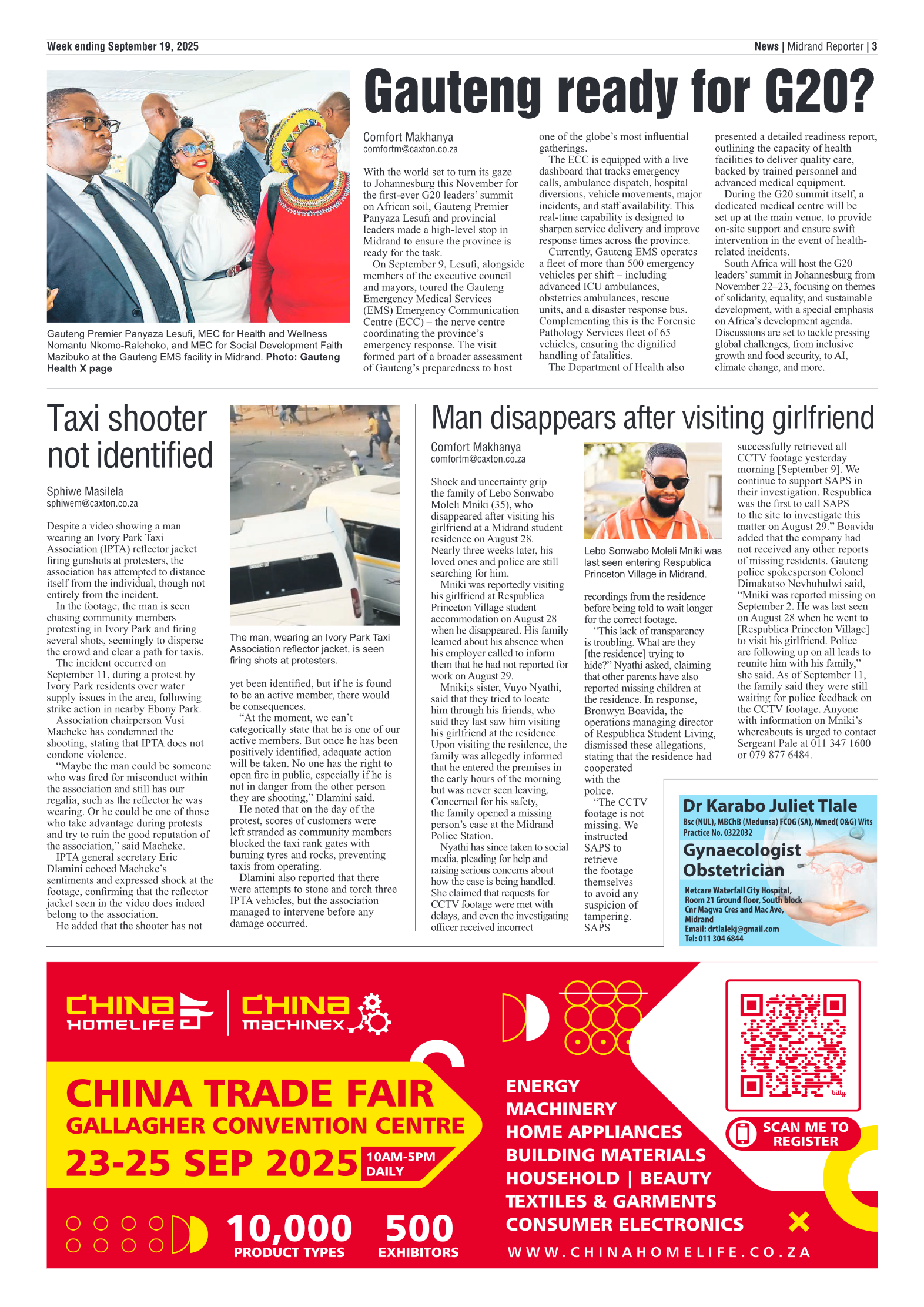 Midrand Reporter 19 September 2025 page 5