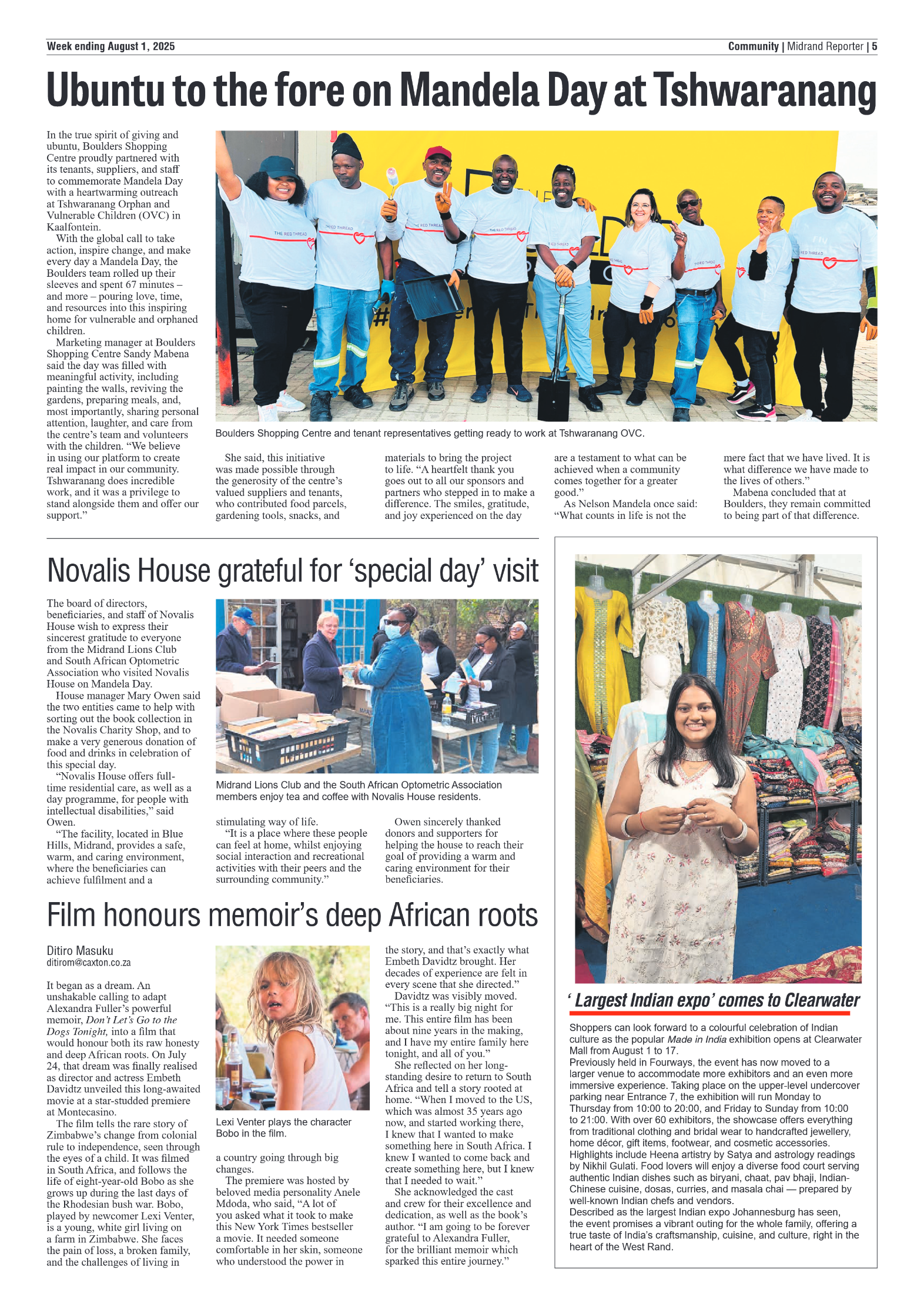 Midrand Reporter 1 August 2025 page 13