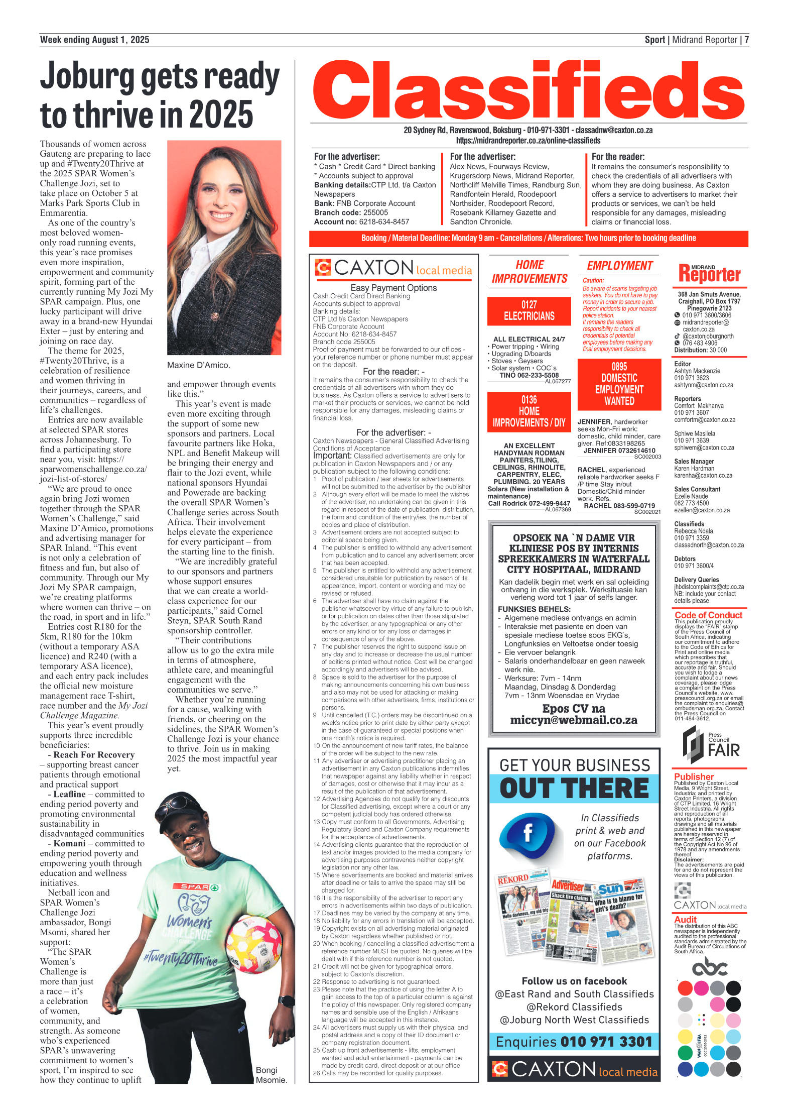 Midrand Reporter 1 August 2025 page 15
