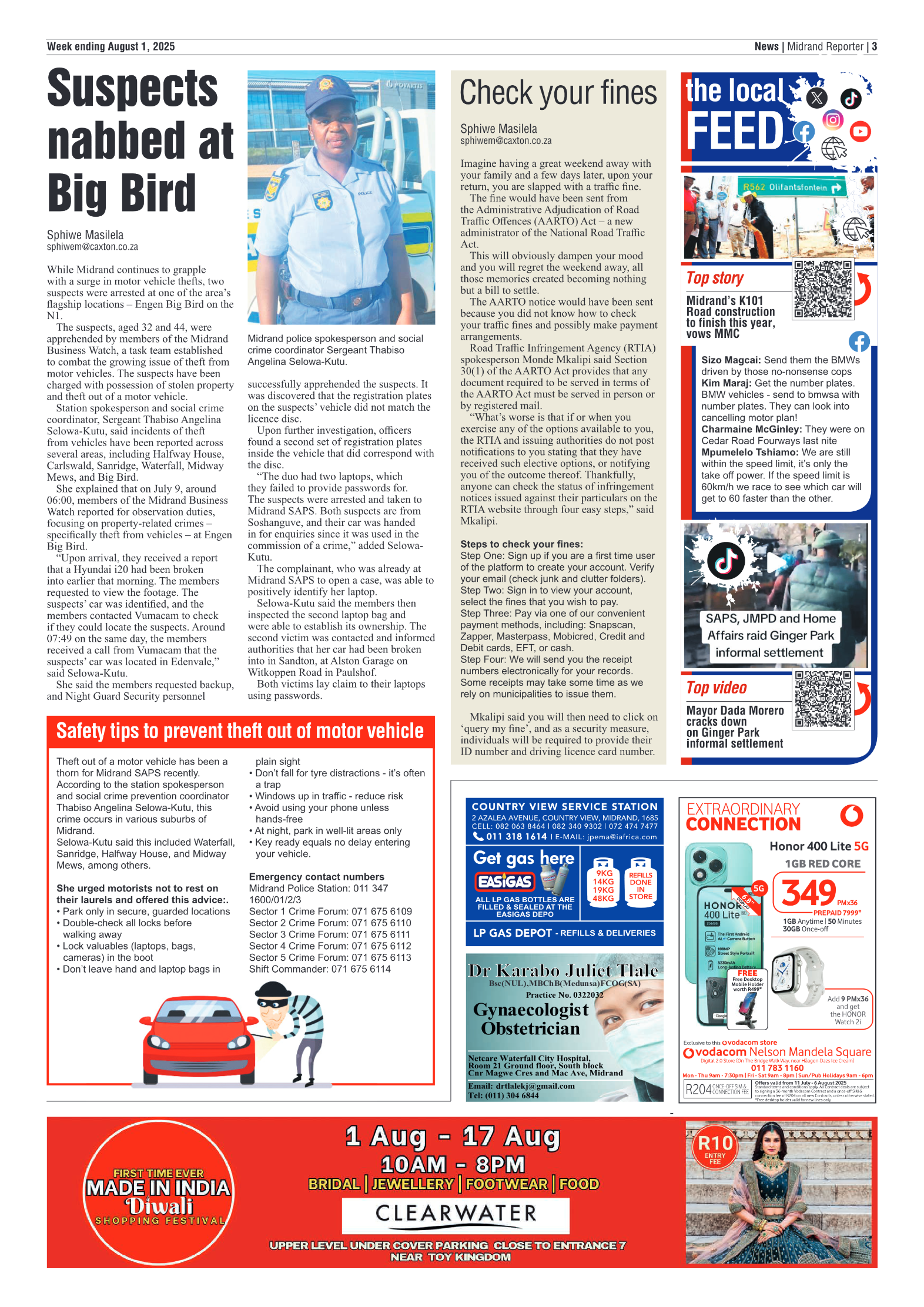 Midrand Reporter 1 August 2025 page 3