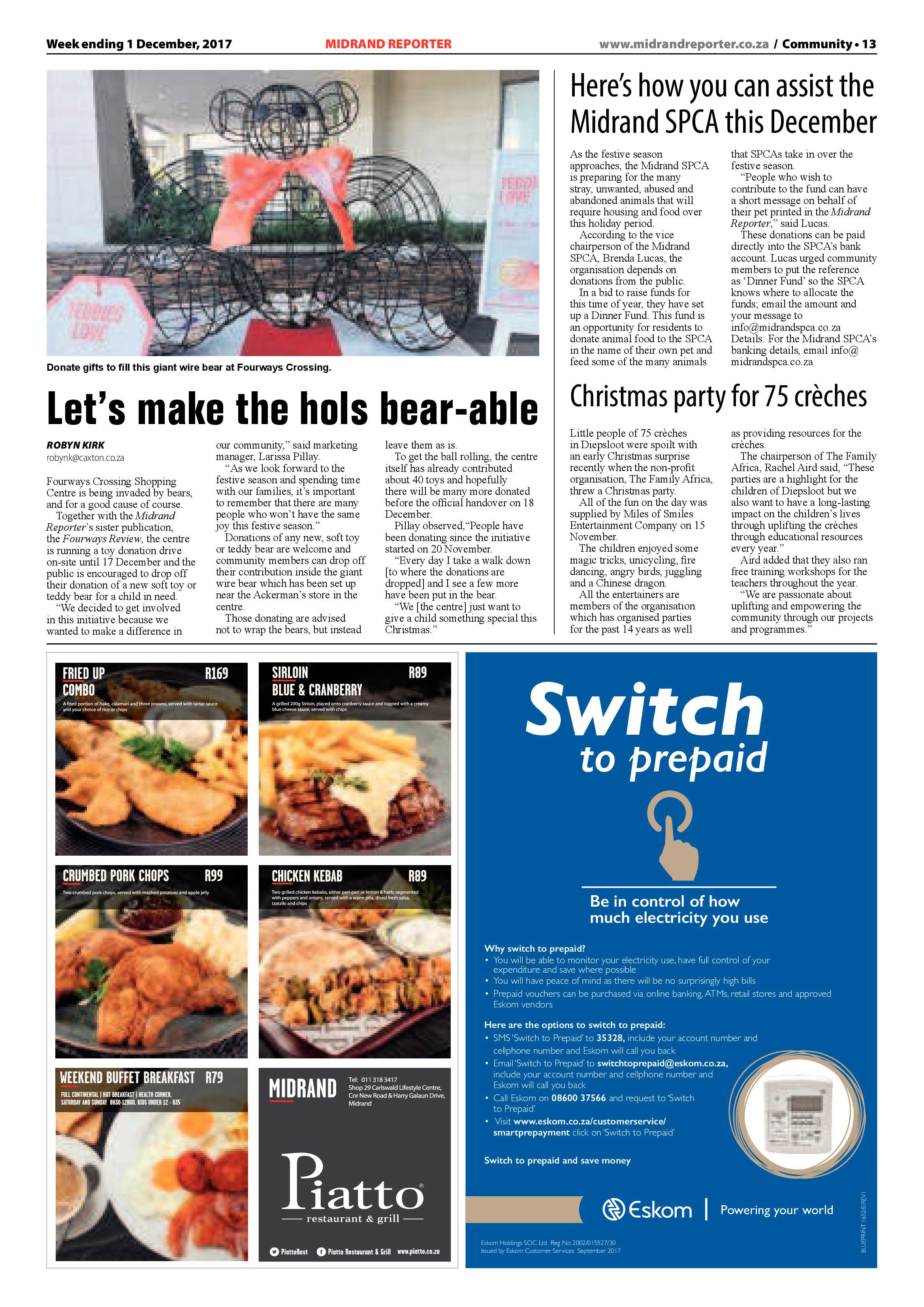 Midrand Reporter 1 December page 13