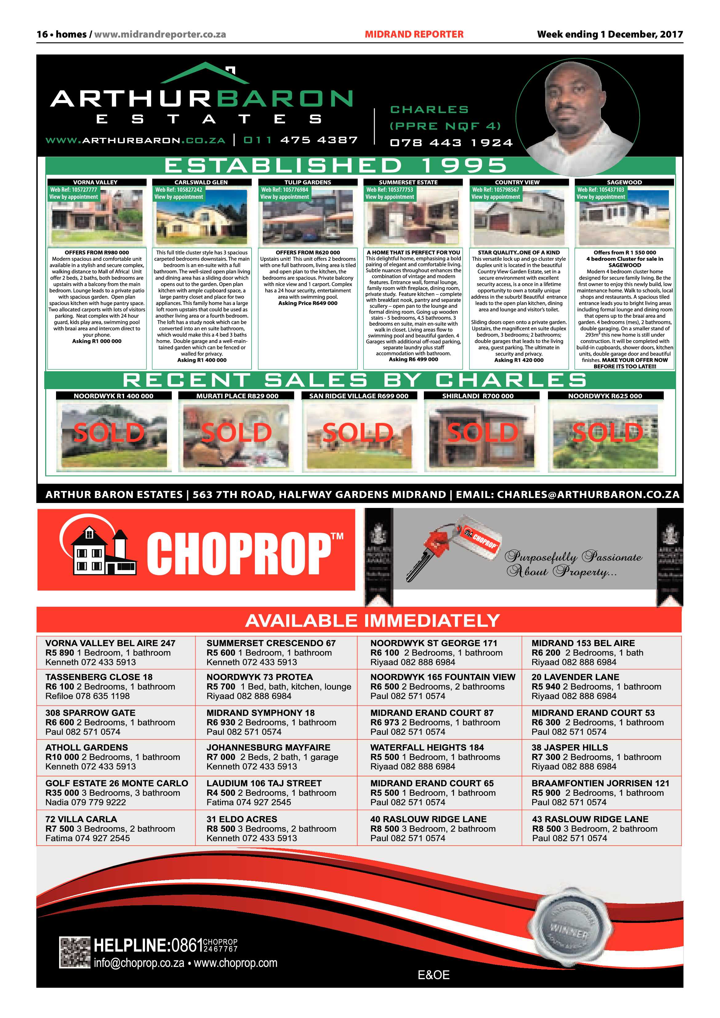 Midrand Reporter 1 December page 16