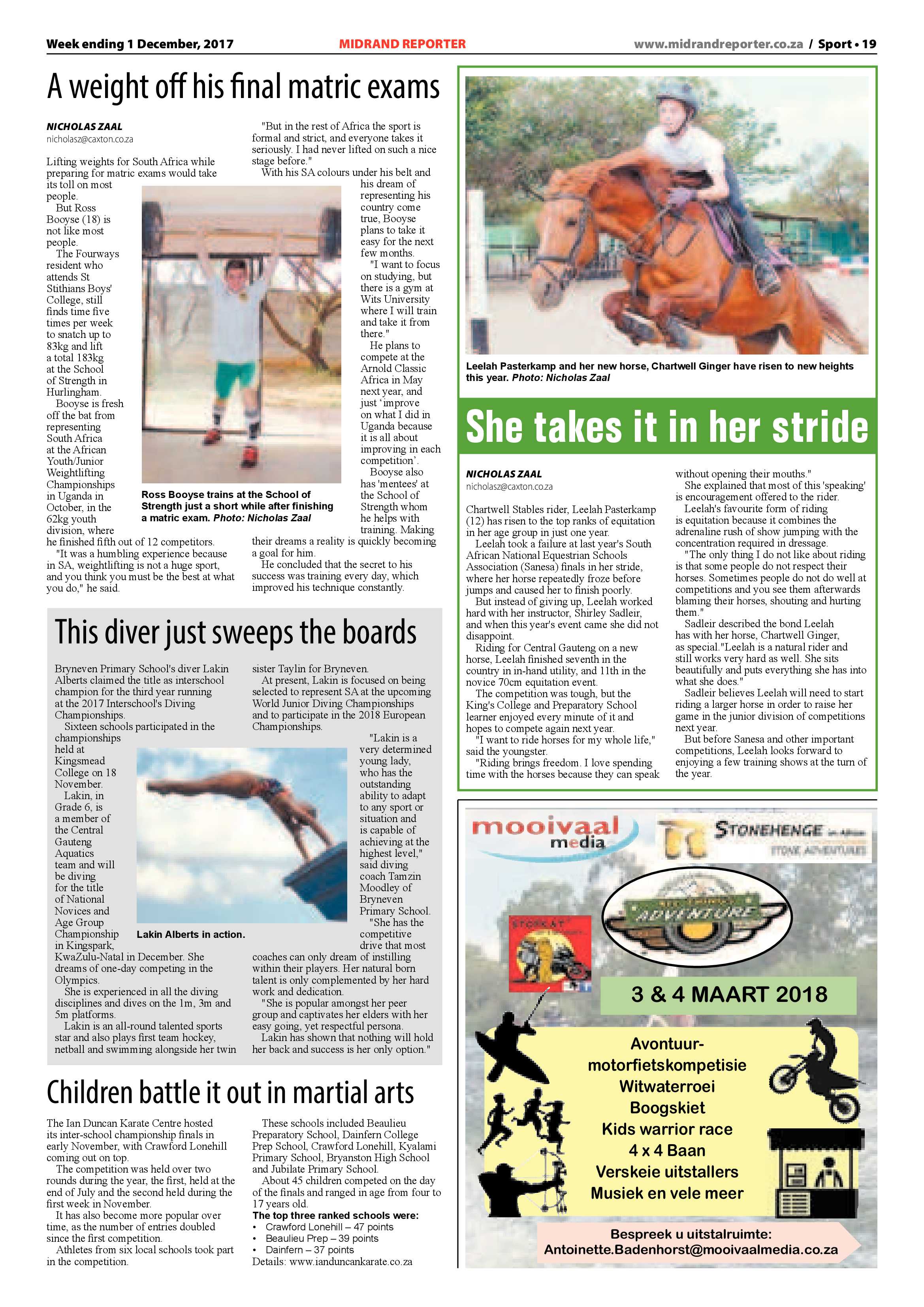 Midrand Reporter 1 December page 19