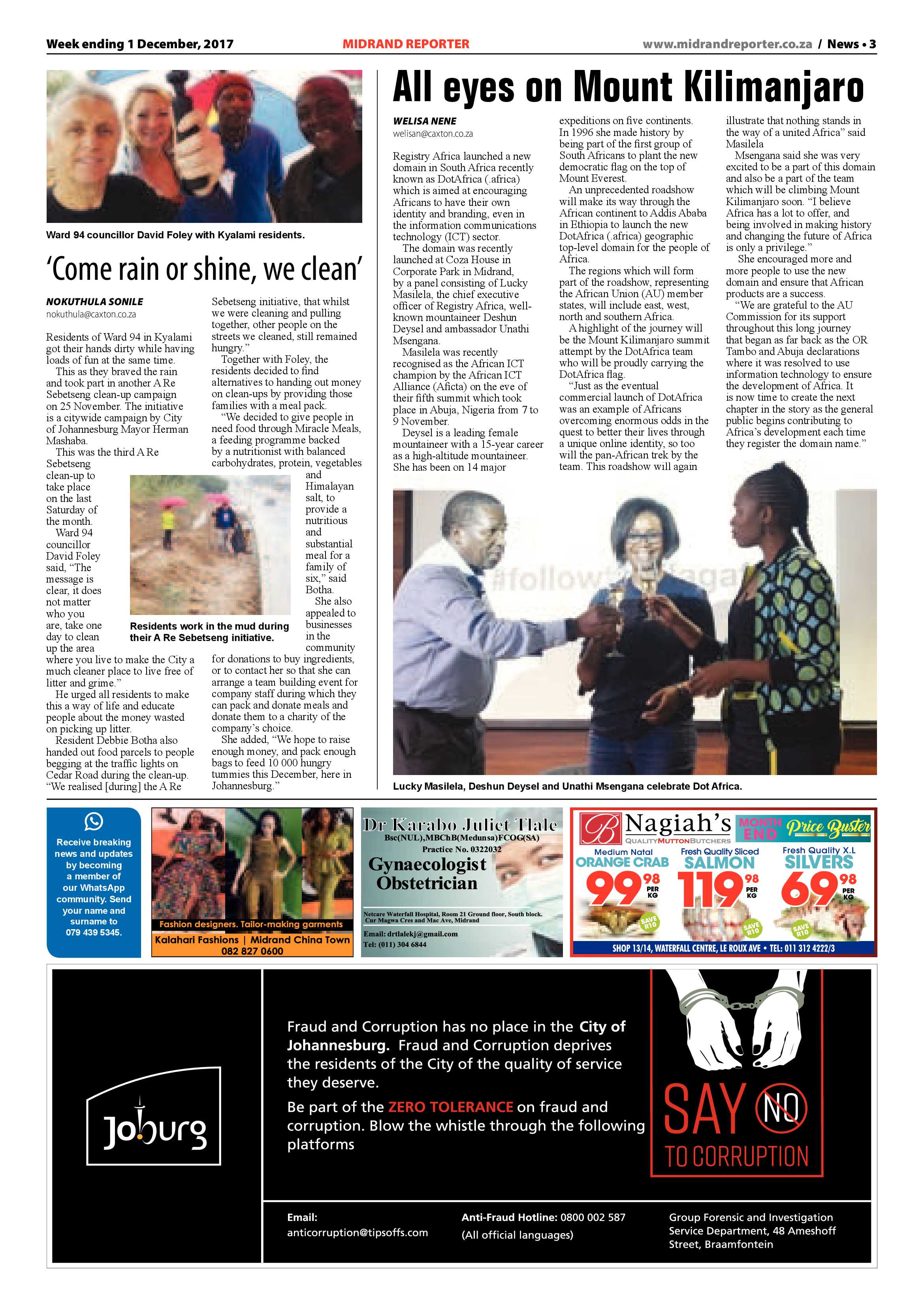 Midrand Reporter 1 December page 3