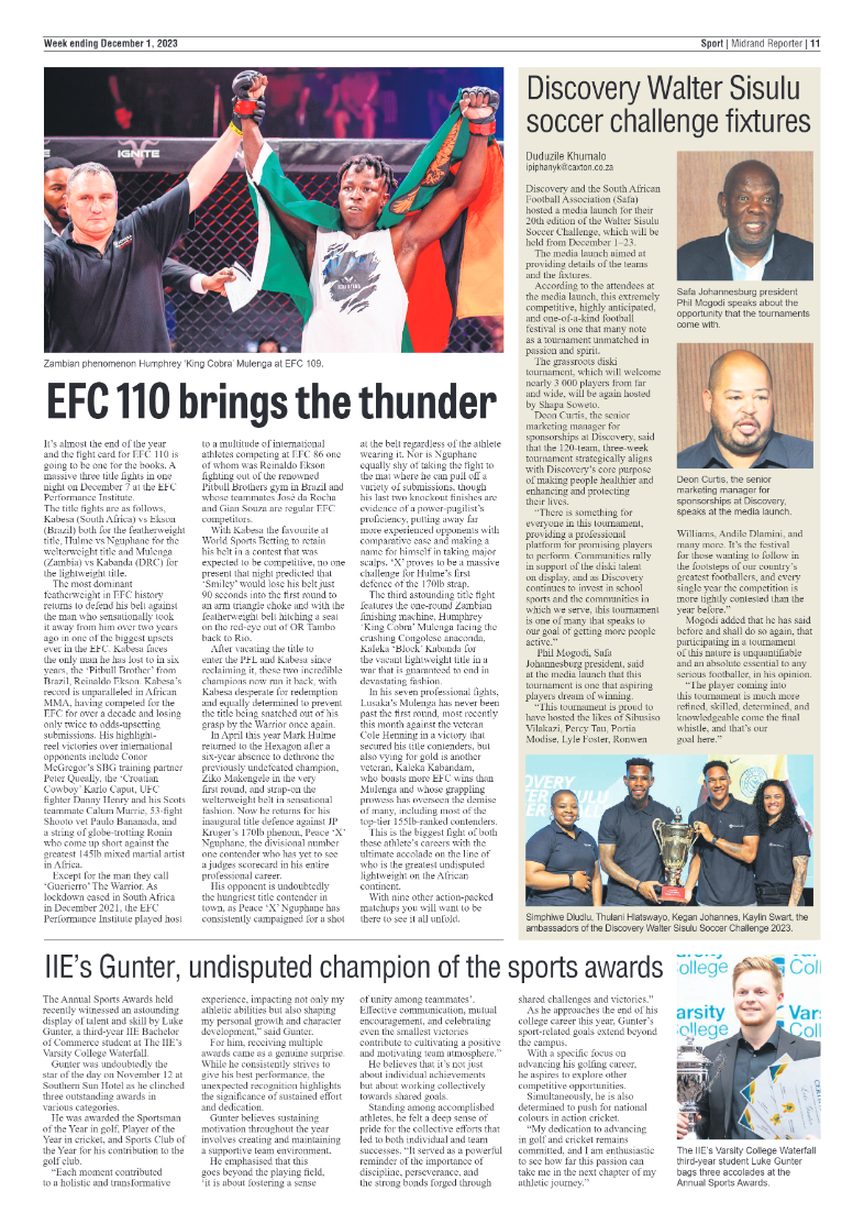Midrand Reporter 1 December 2023 page 11