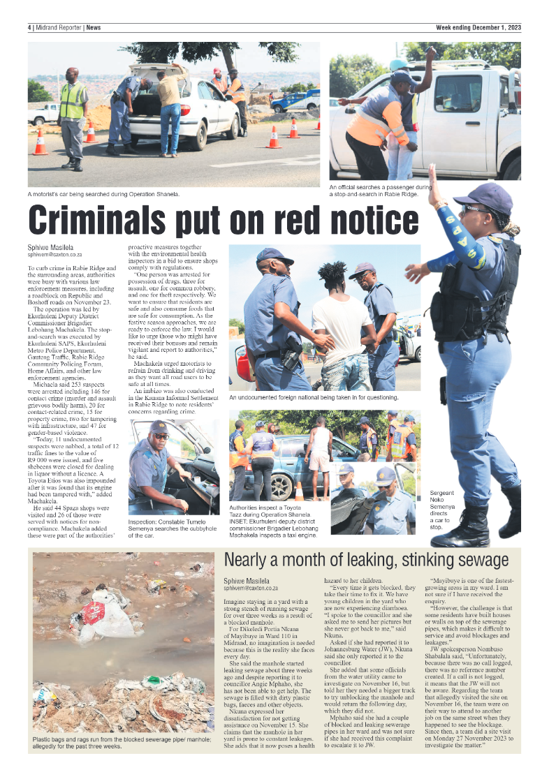 Midrand Reporter 1 December 2023 page 4