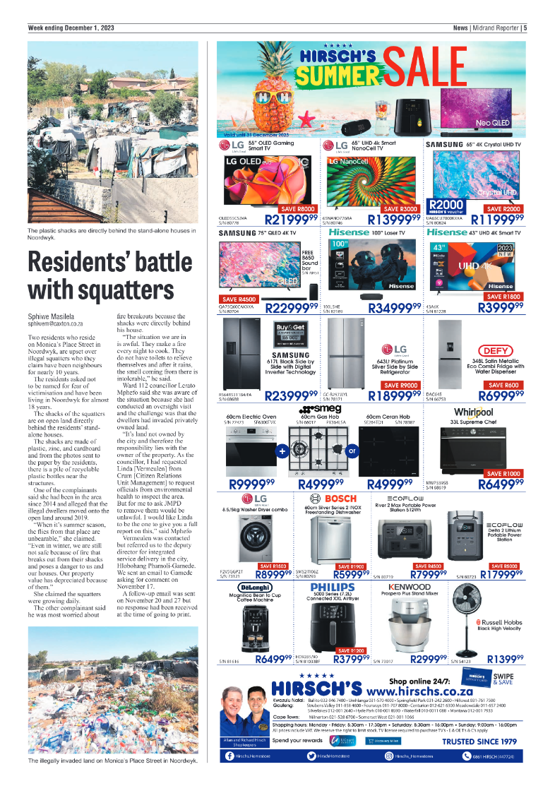 Midrand Reporter 1 December 2023 page 5