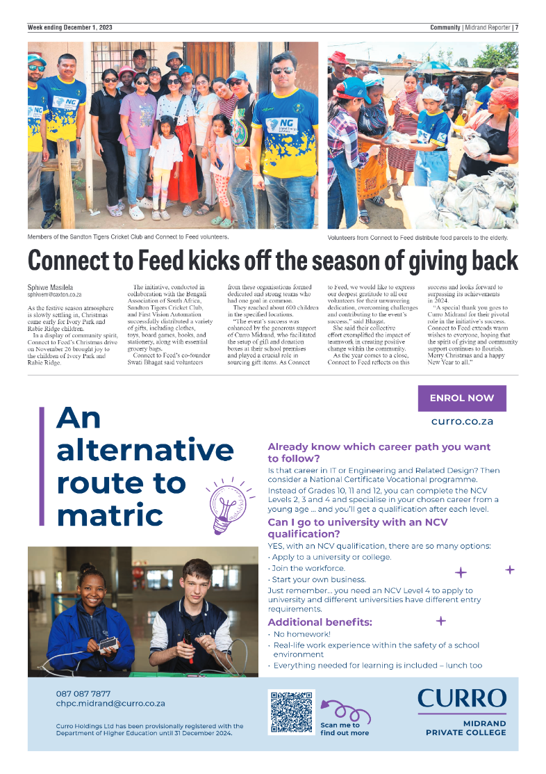 Midrand Reporter 1 December 2023 page 7